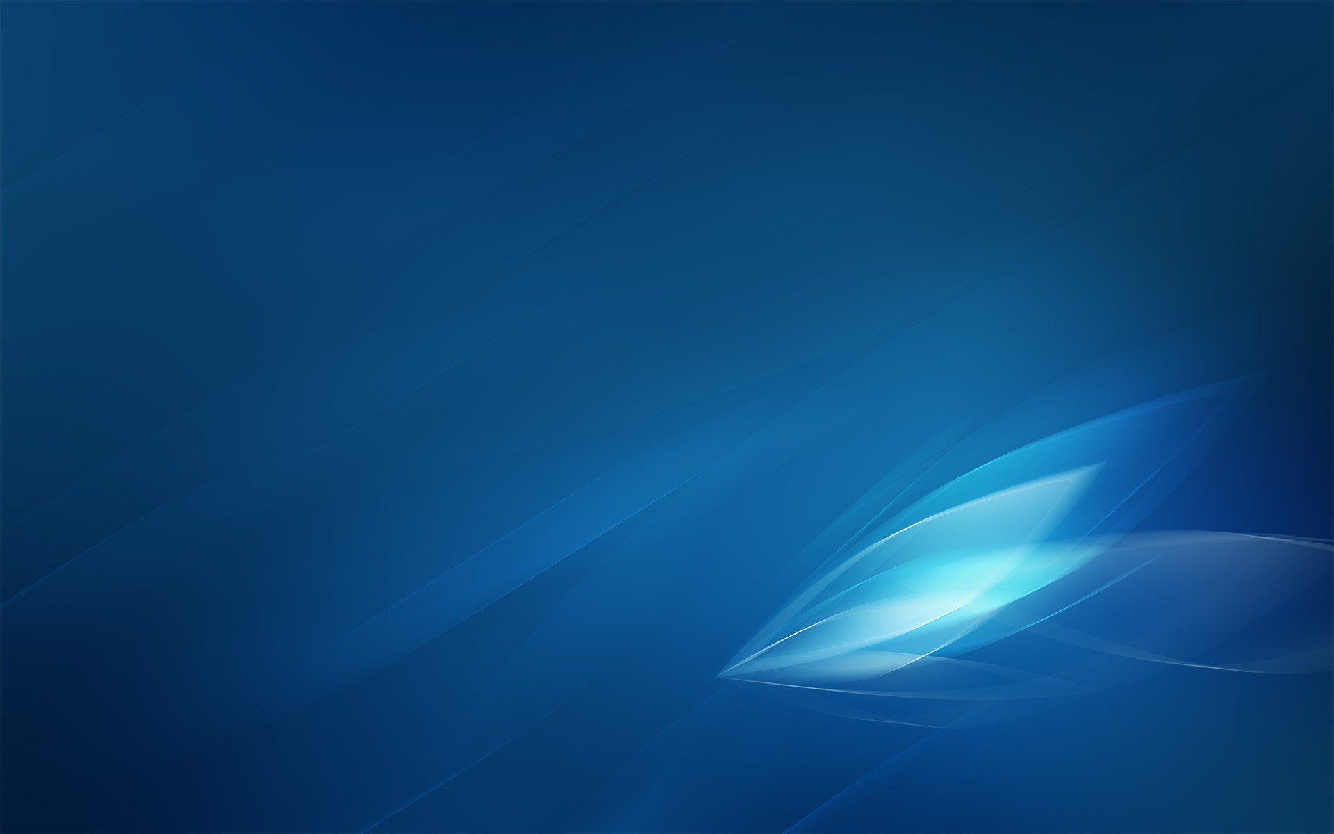 Abstract Blue Light Waves with Soft Glow HD Wallpaper