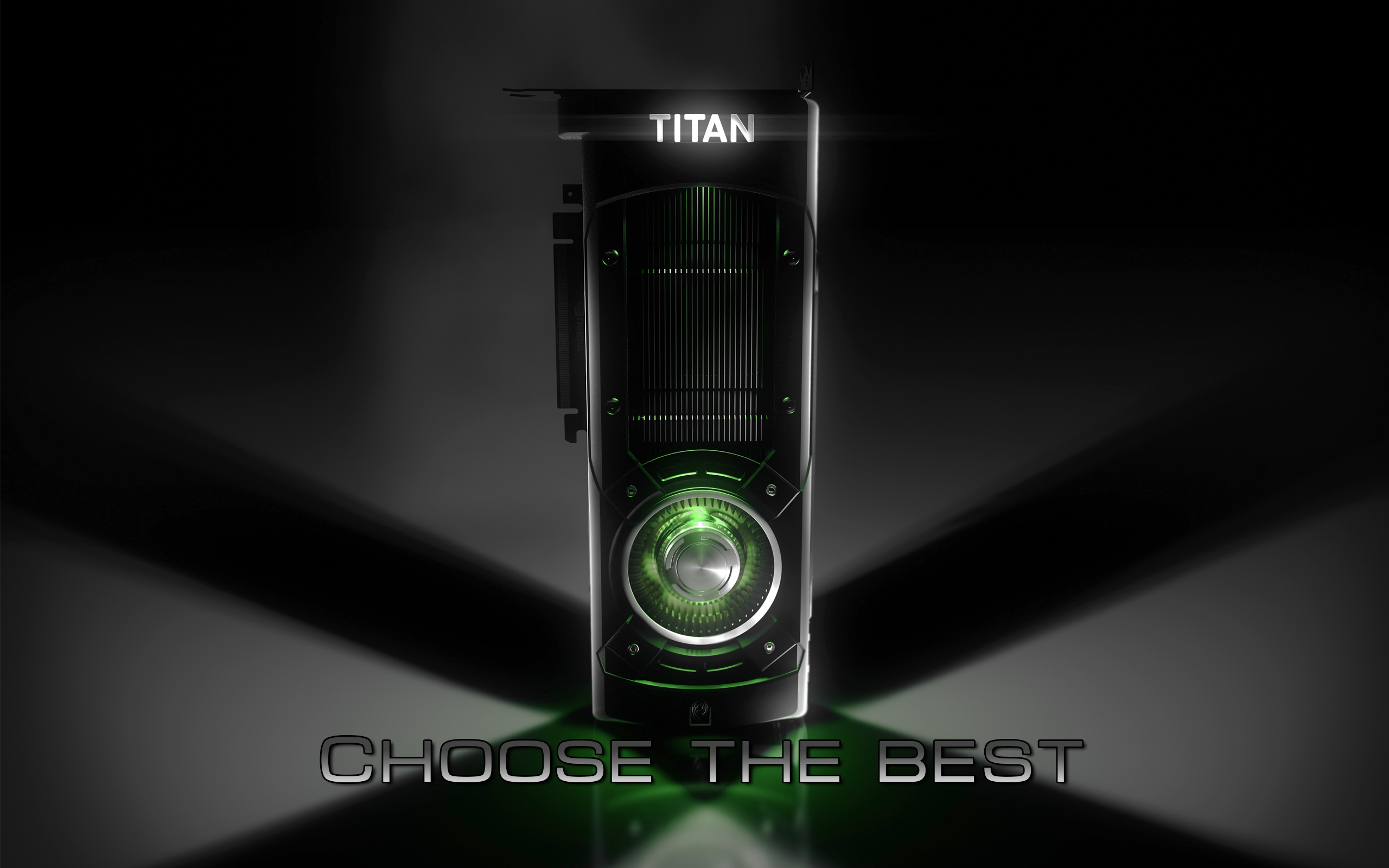 Nvidia Titan GPU with "Choose the Best" text HD Wallpaper