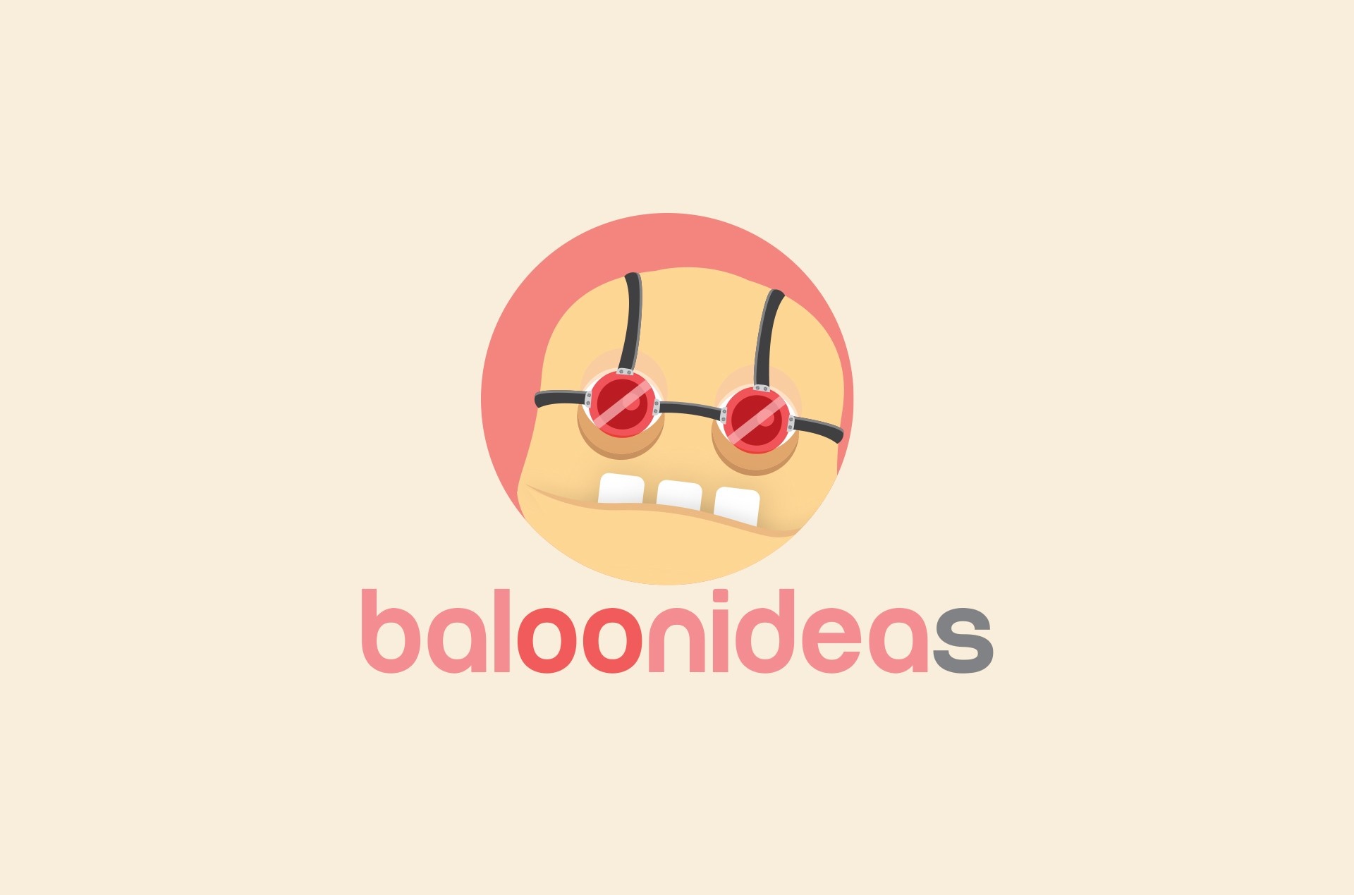 Baloonideas logo with cartoon character HD Wallpaper