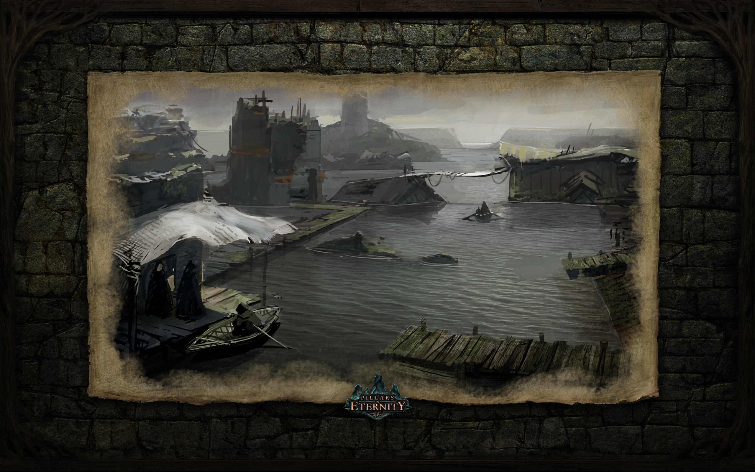 Pillars of Eternity loading screen art HD Wallpaper