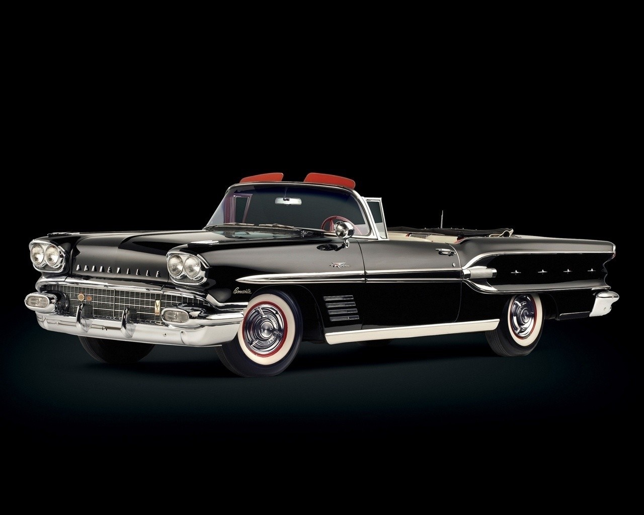 1958 Pontiac Bonneville Convertible HD Wallpaper