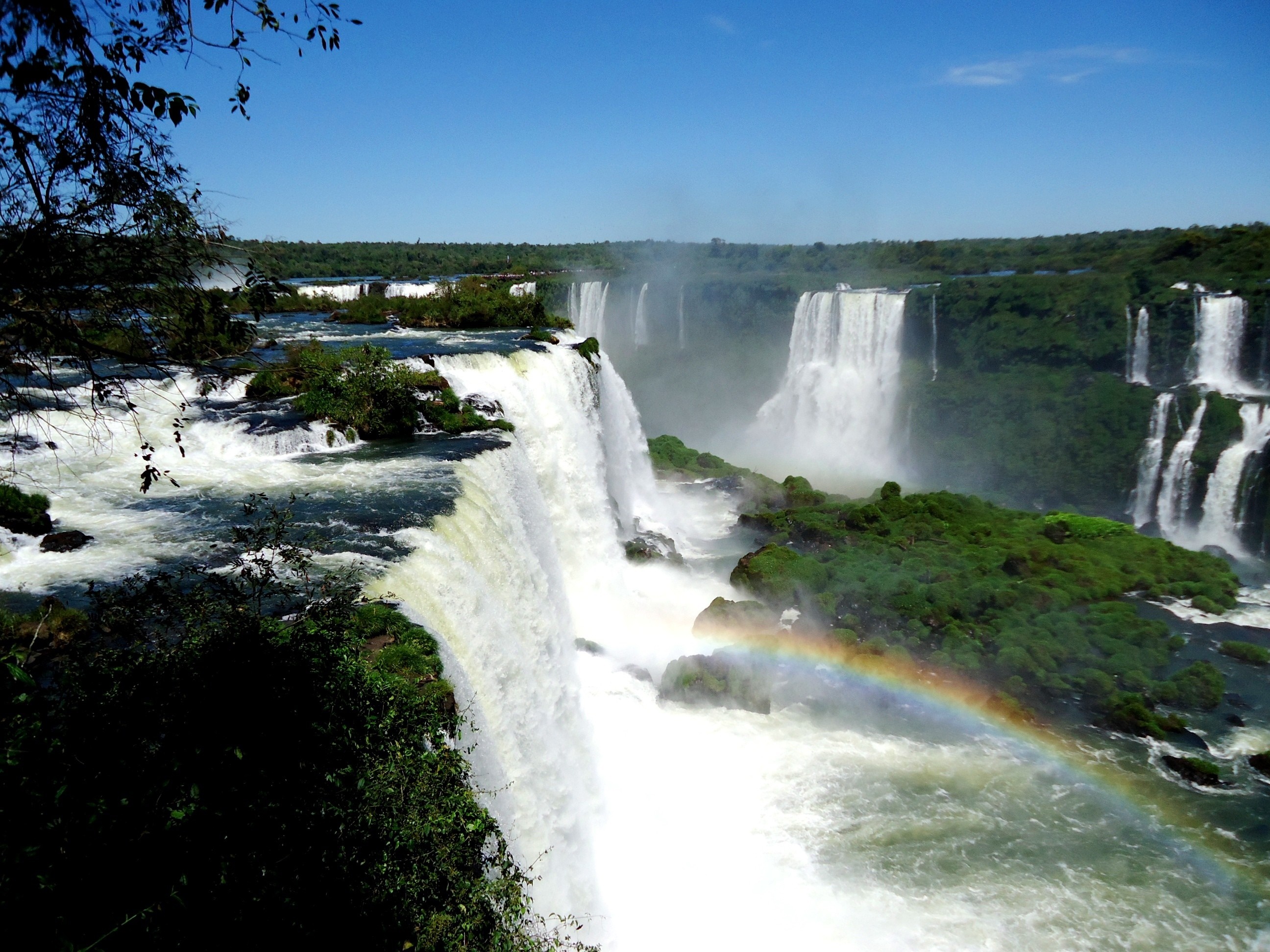 Iguazu Falls with a Rainbow HD Wallpaper