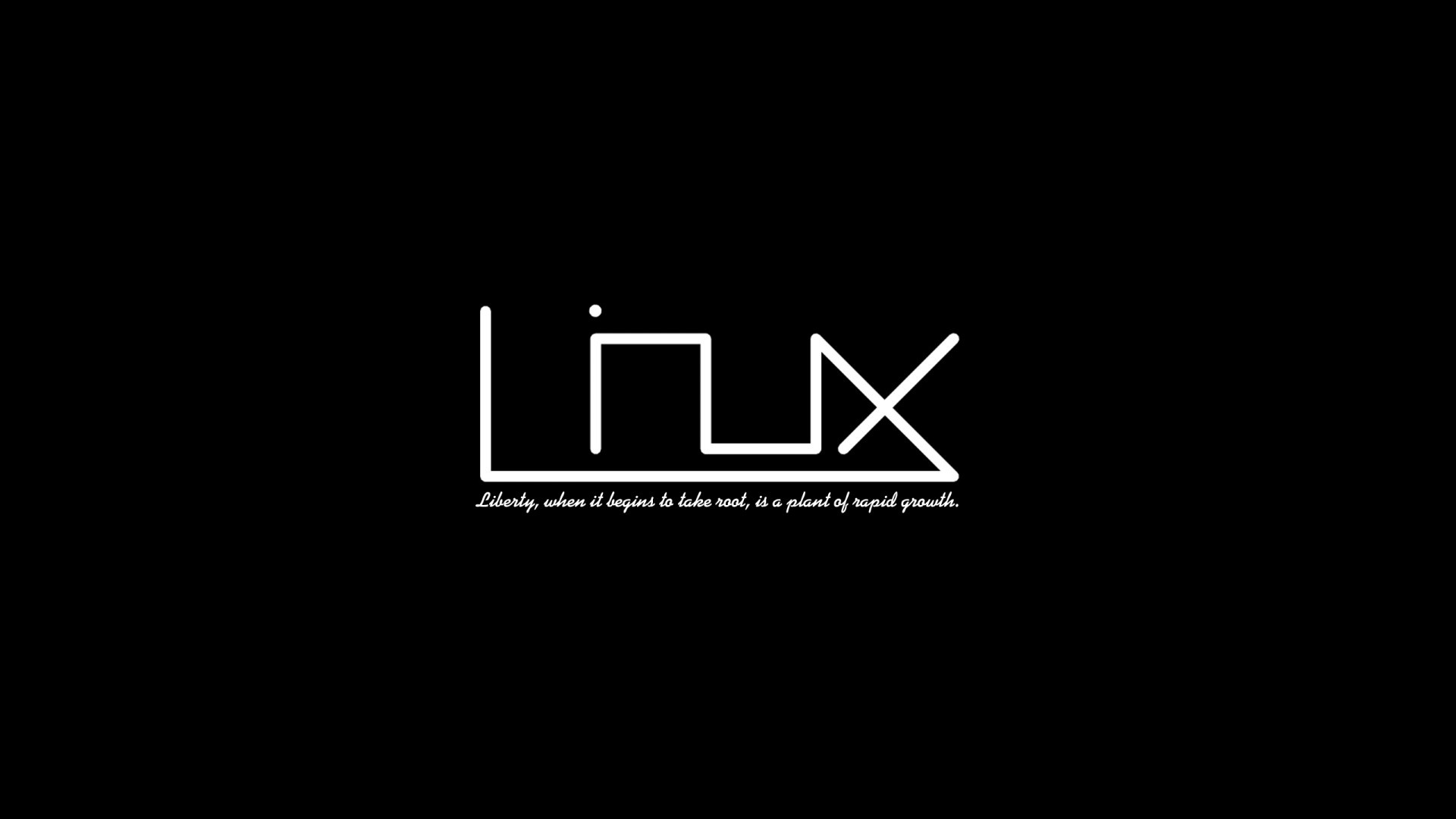 Linux logo with quote HD Wallpaper