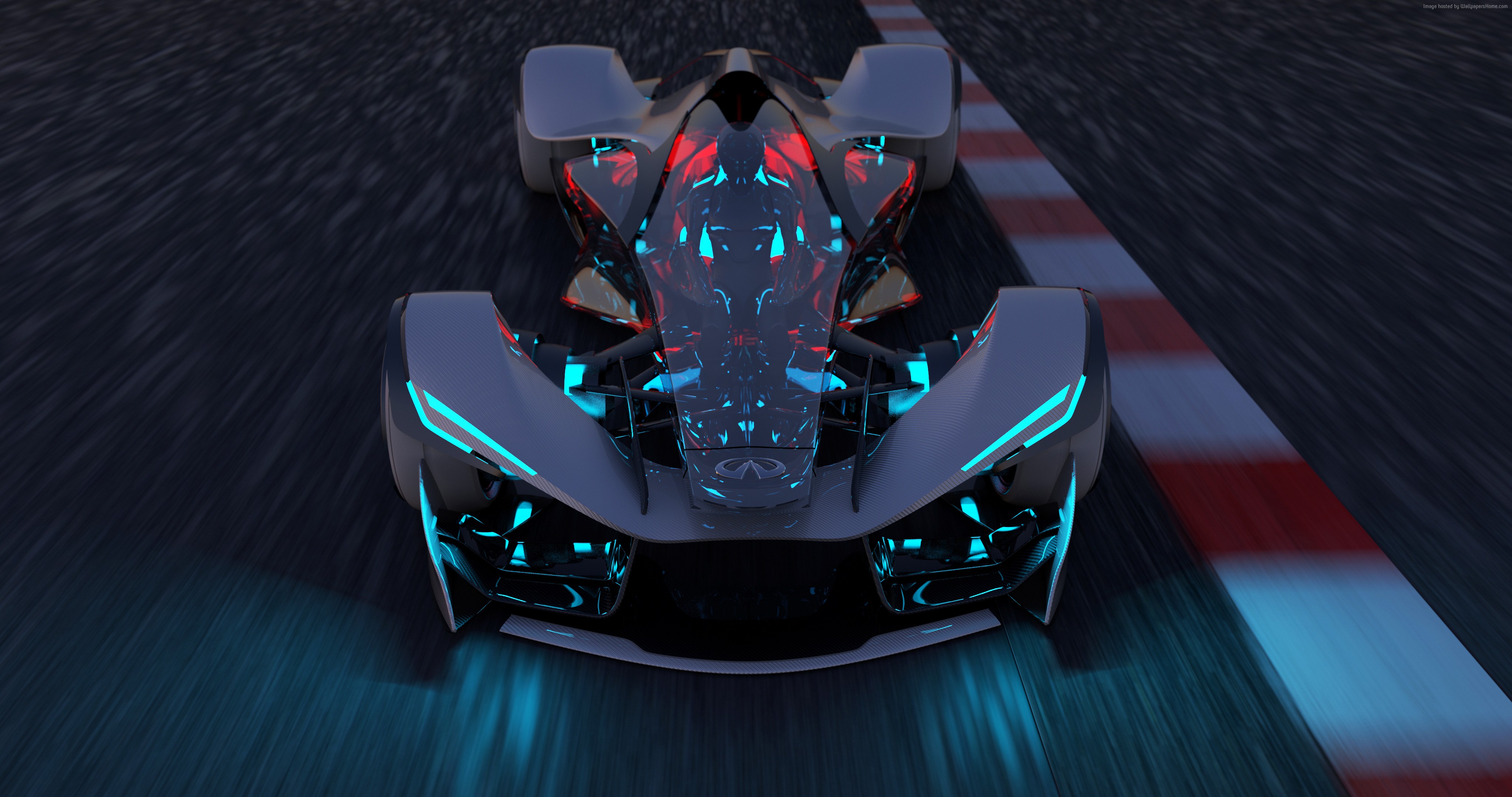 Infiniti Synaptiq concept car on a race track HD Wallpaper