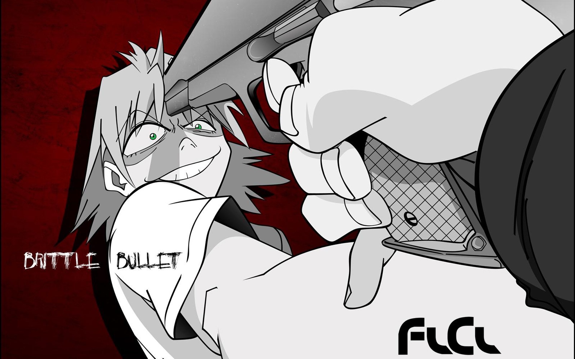 Haruhara Haruko from FLCL with a gun HD Wallpaper