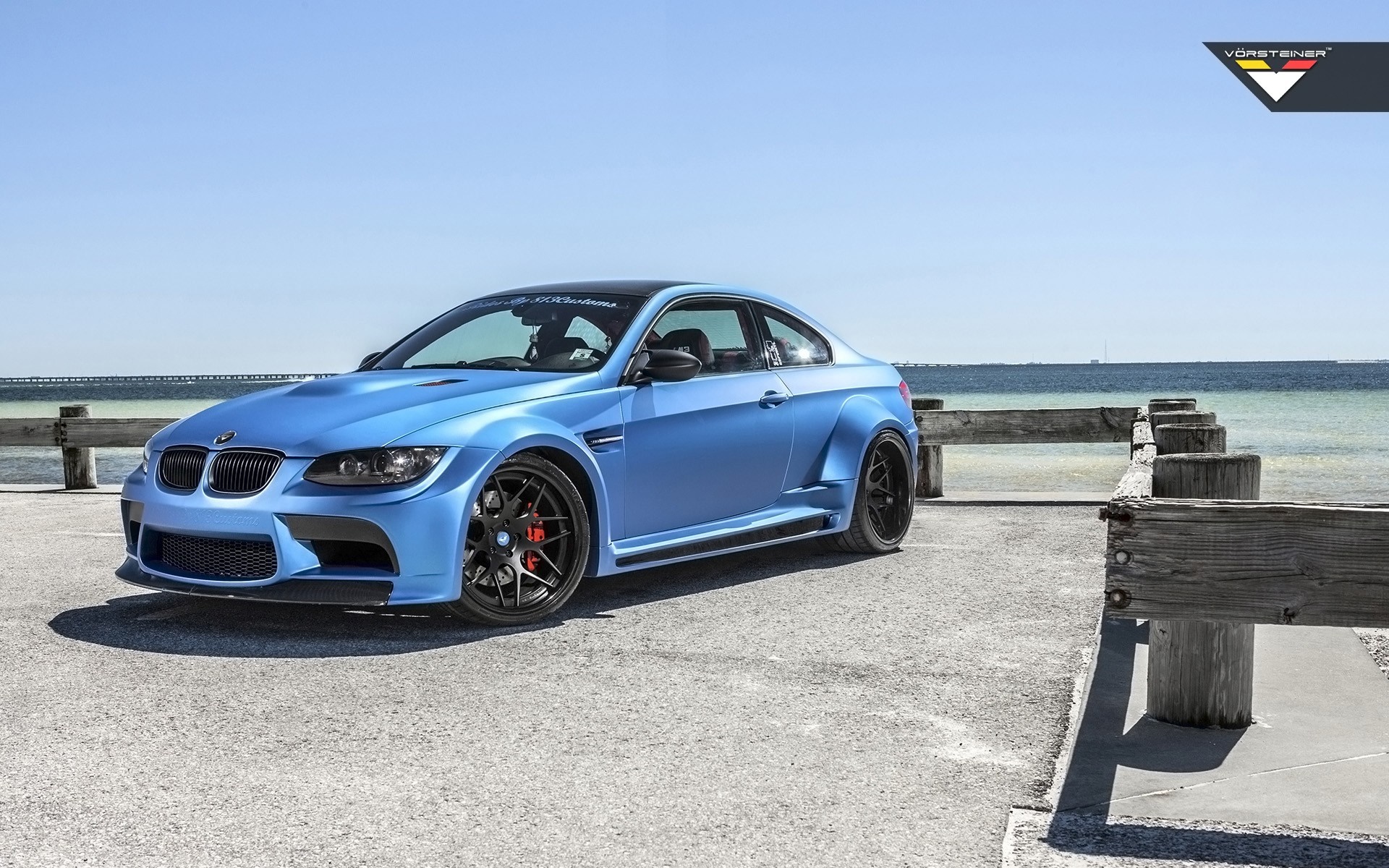 Blue BMW M3 GTRS3 Coupe by Vorsteiner HD Wallpaper
