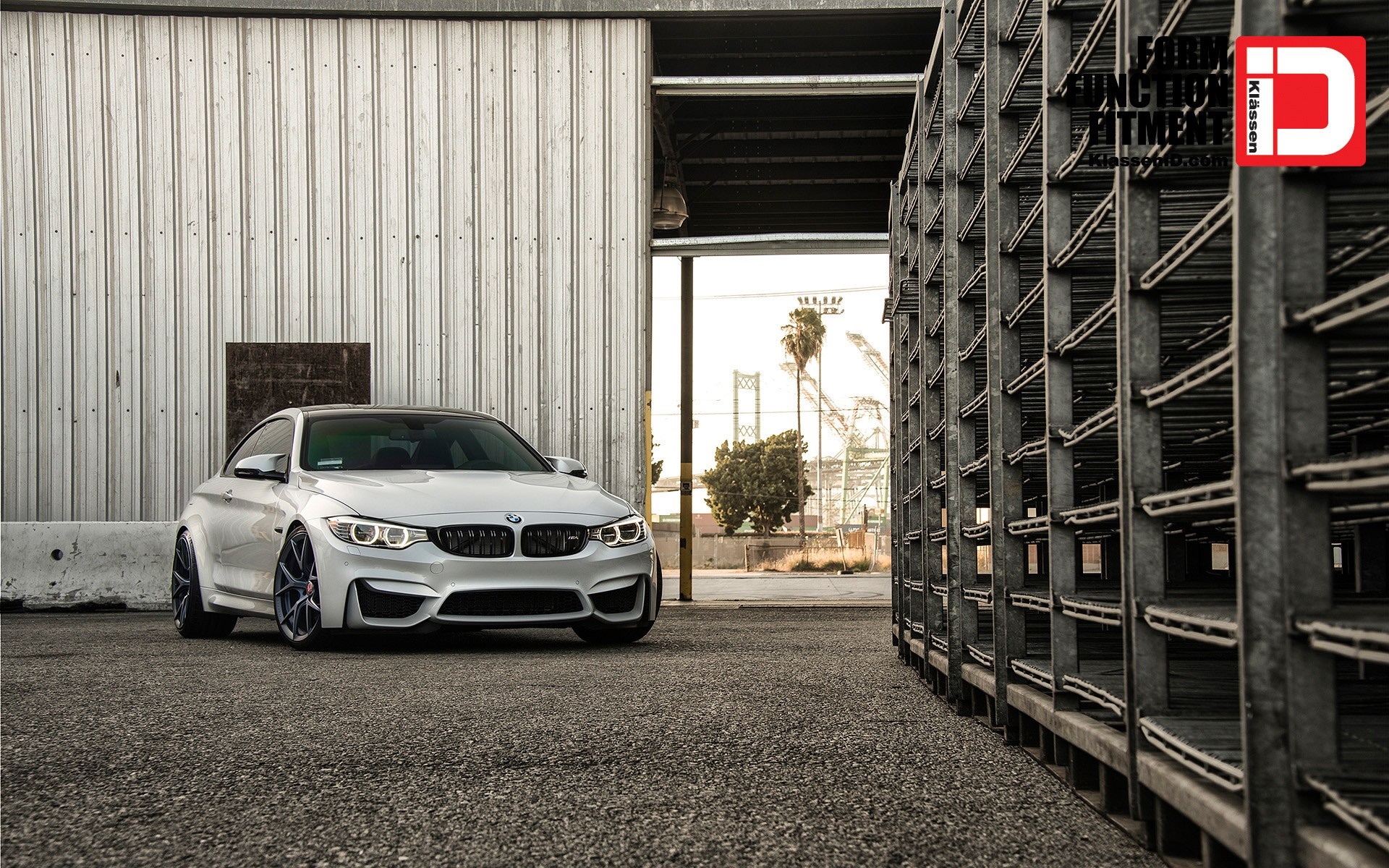 White BMW M4 with Kl ssen iD wheels HD Wallpaper