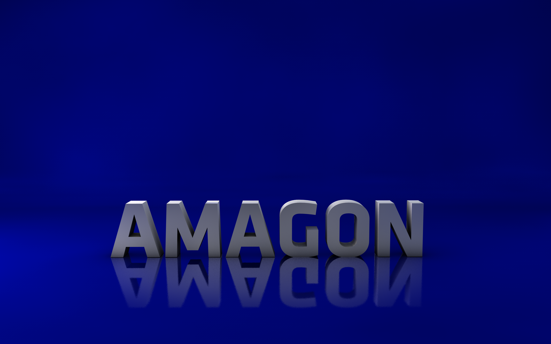 AMAGON text logo on blue background HD Wallpaper