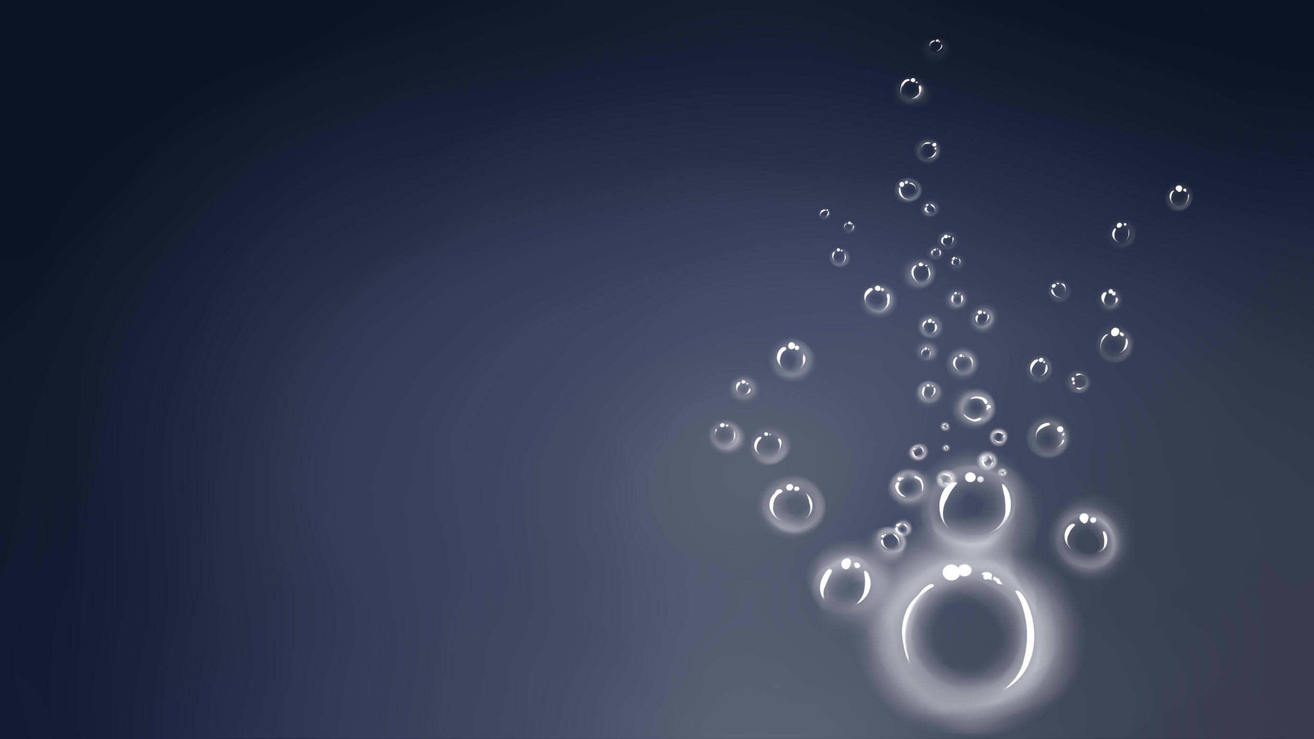 Bubbles rising in dark liquid HD Wallpaper