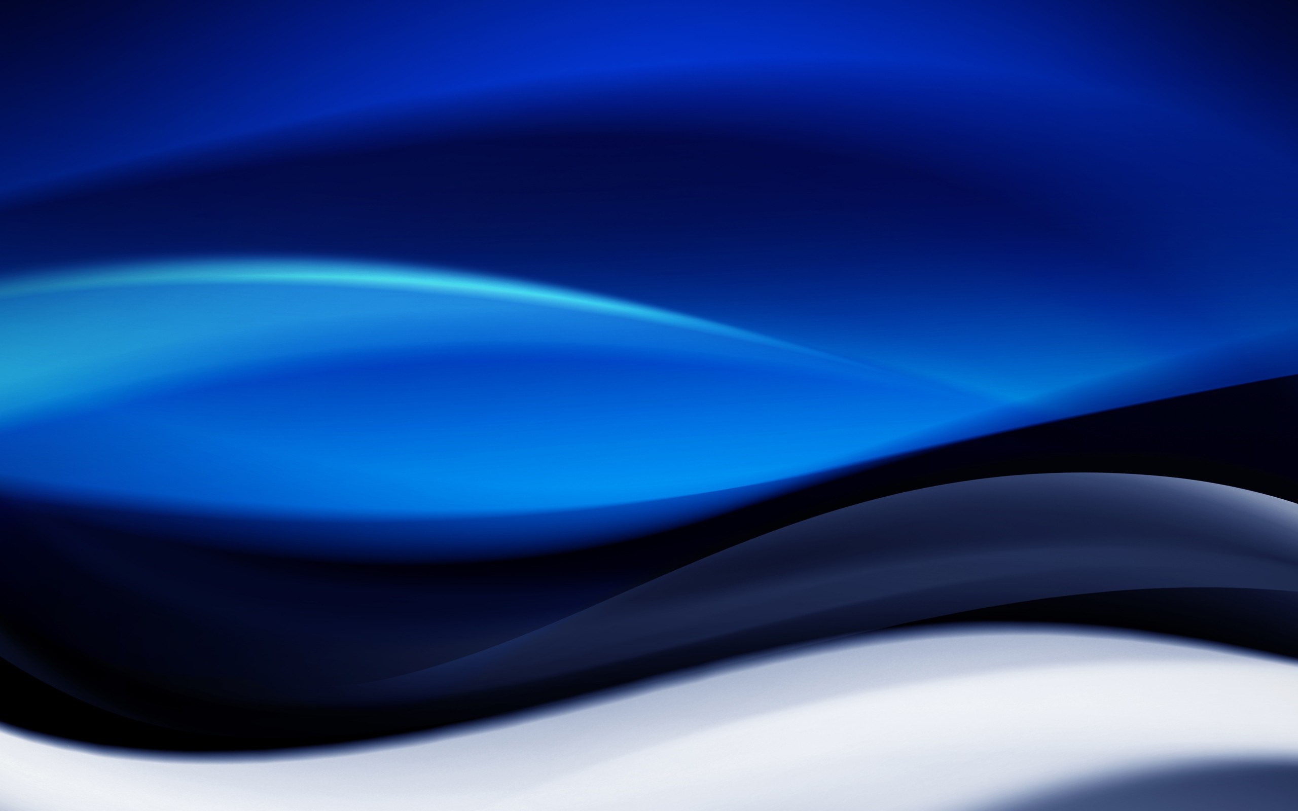 Abstract blue and white flowing waves HD Wallpaper