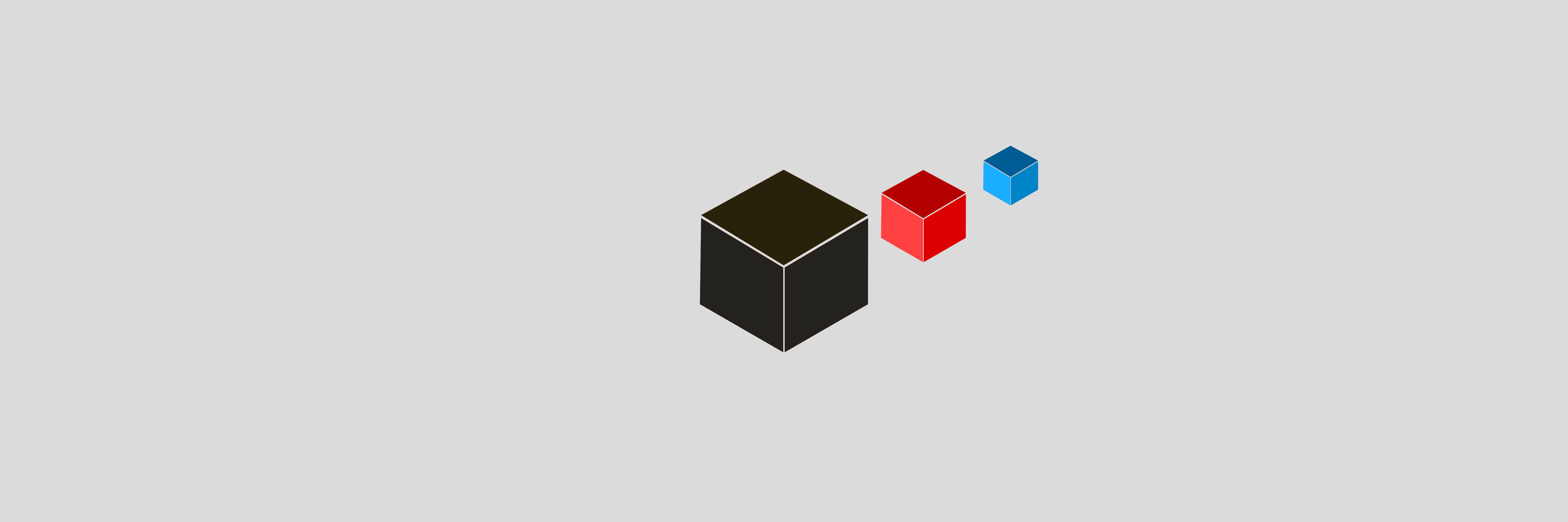 Minimalist illustration of three cubes HD Wallpaper
