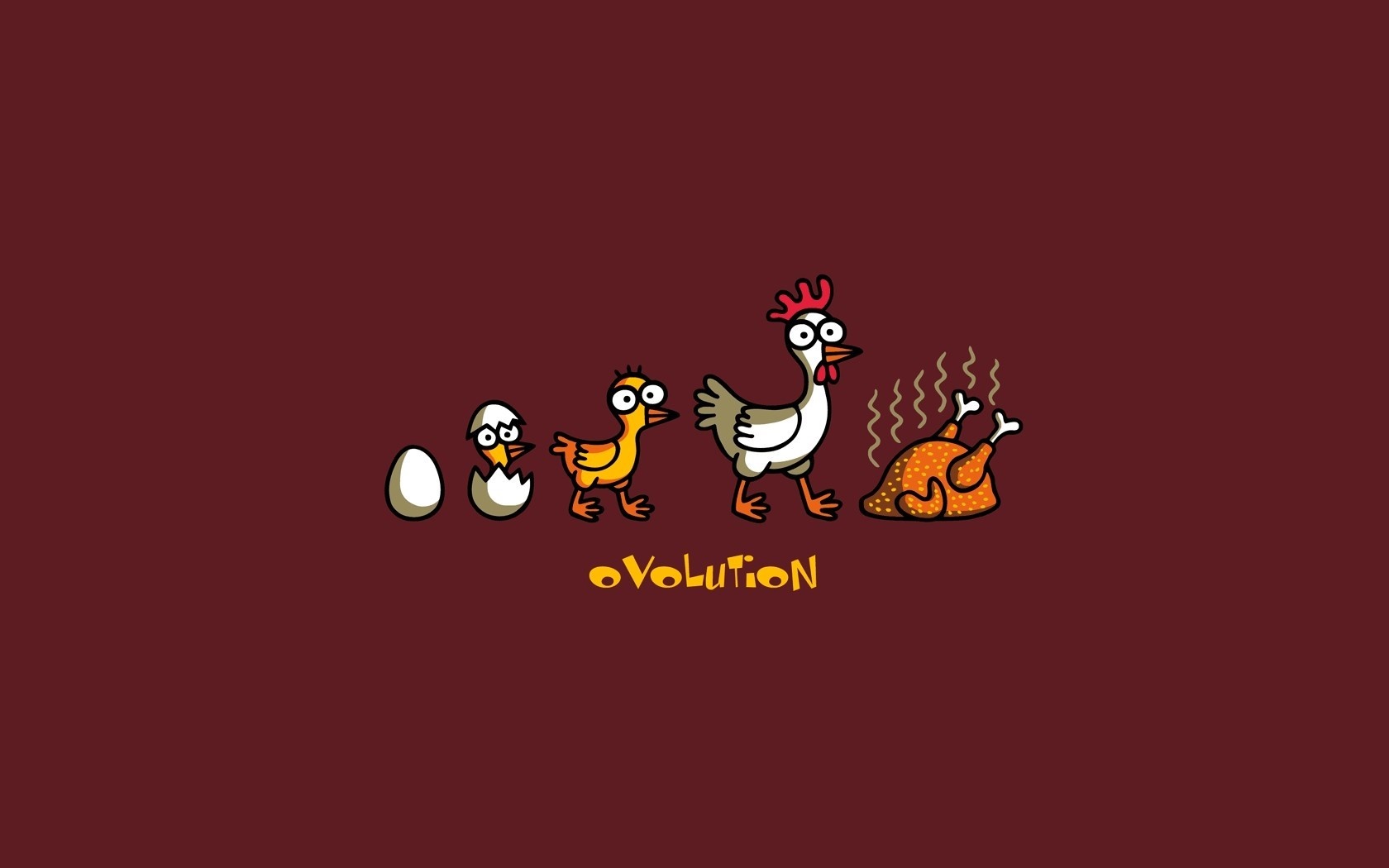 Chicken Evolution from Egg to Roasted Turkey HD Wallpaper