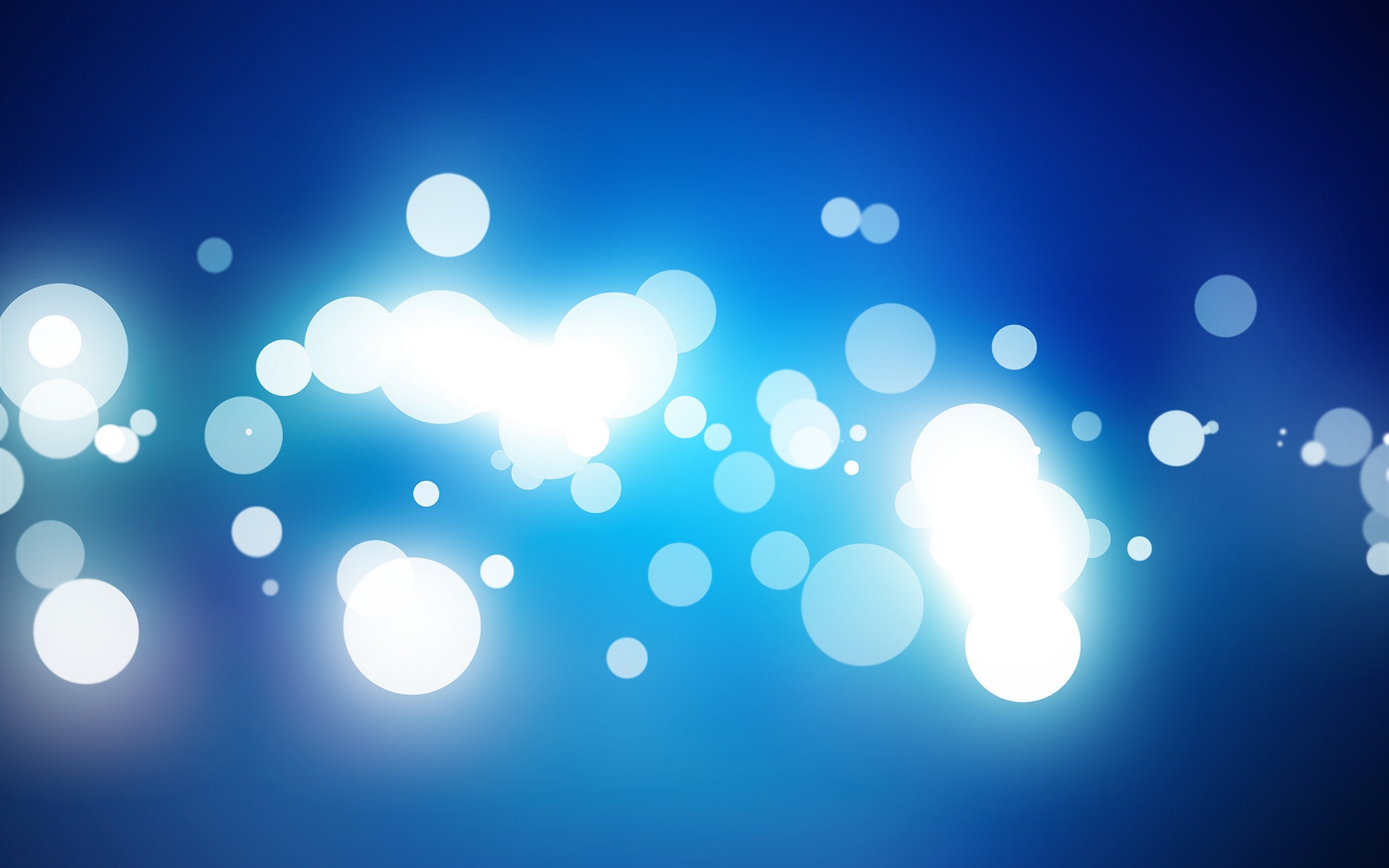 Abstract blue background with bokeh lights HD Wallpaper
