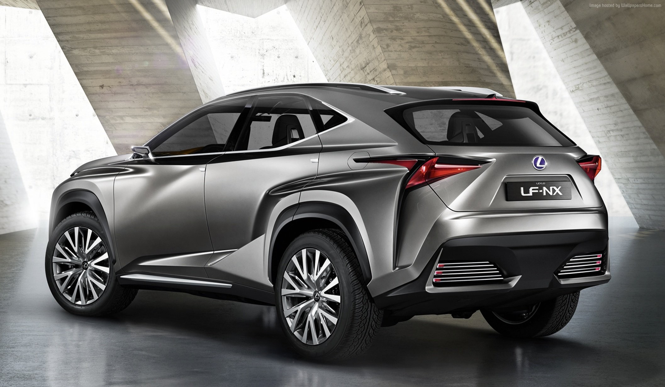 Silver Lexus LF-NX SUV concept car HD Wallpaper