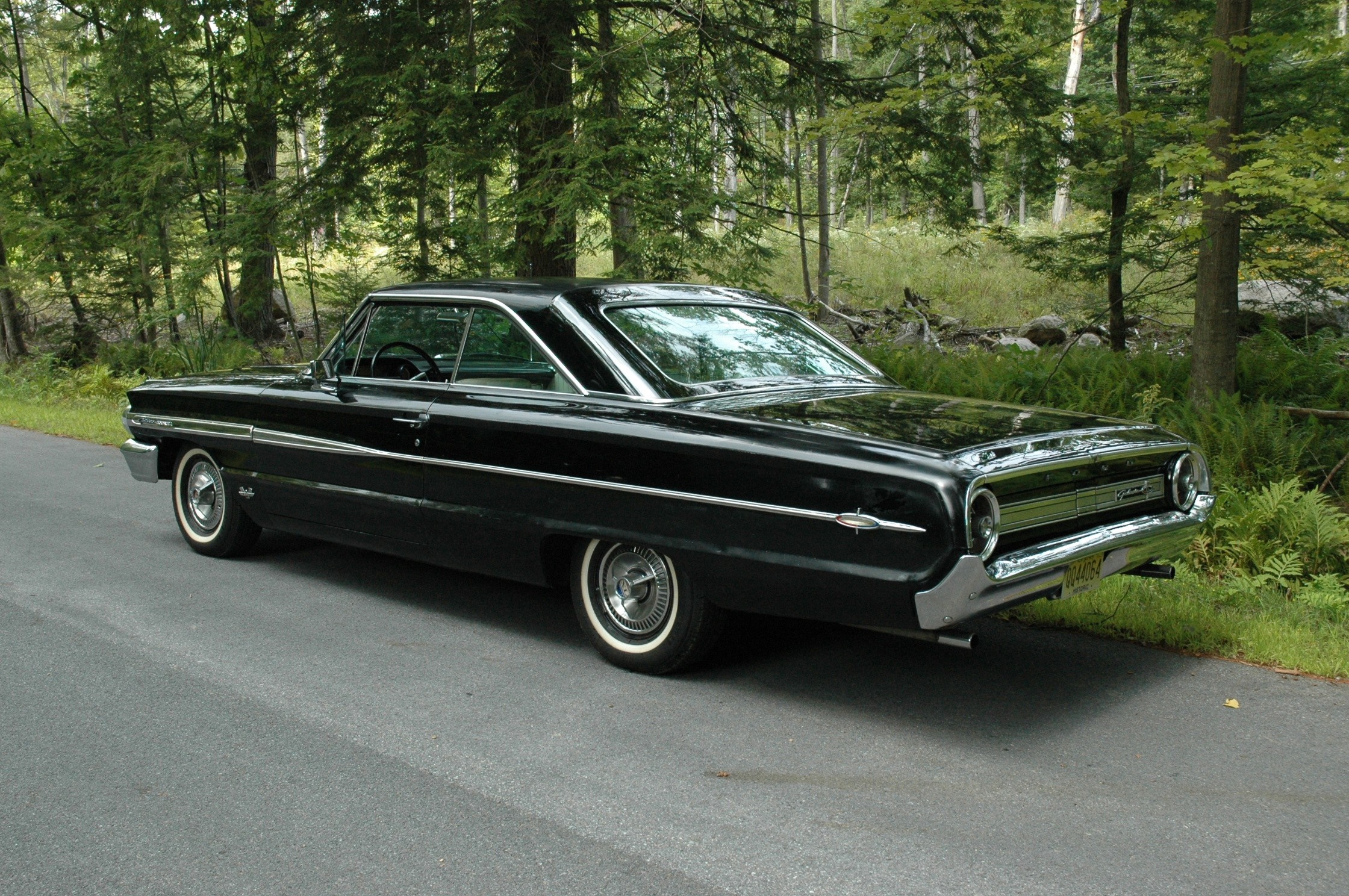 Black 1964 Ford Galaxie 500 Sedan on a Road HD Wallpaper