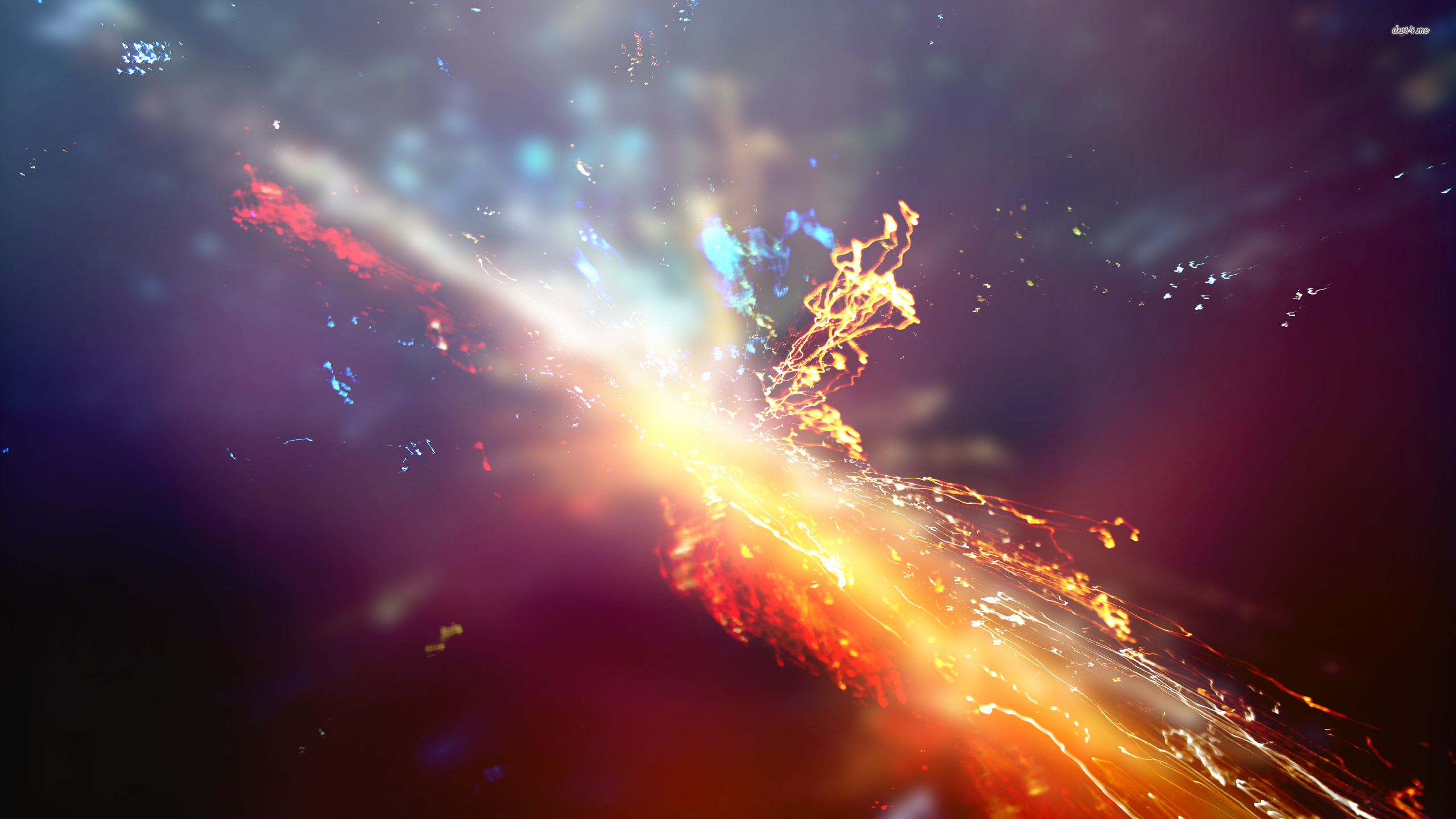 Abstract light streaks in outer space HD Wallpaper