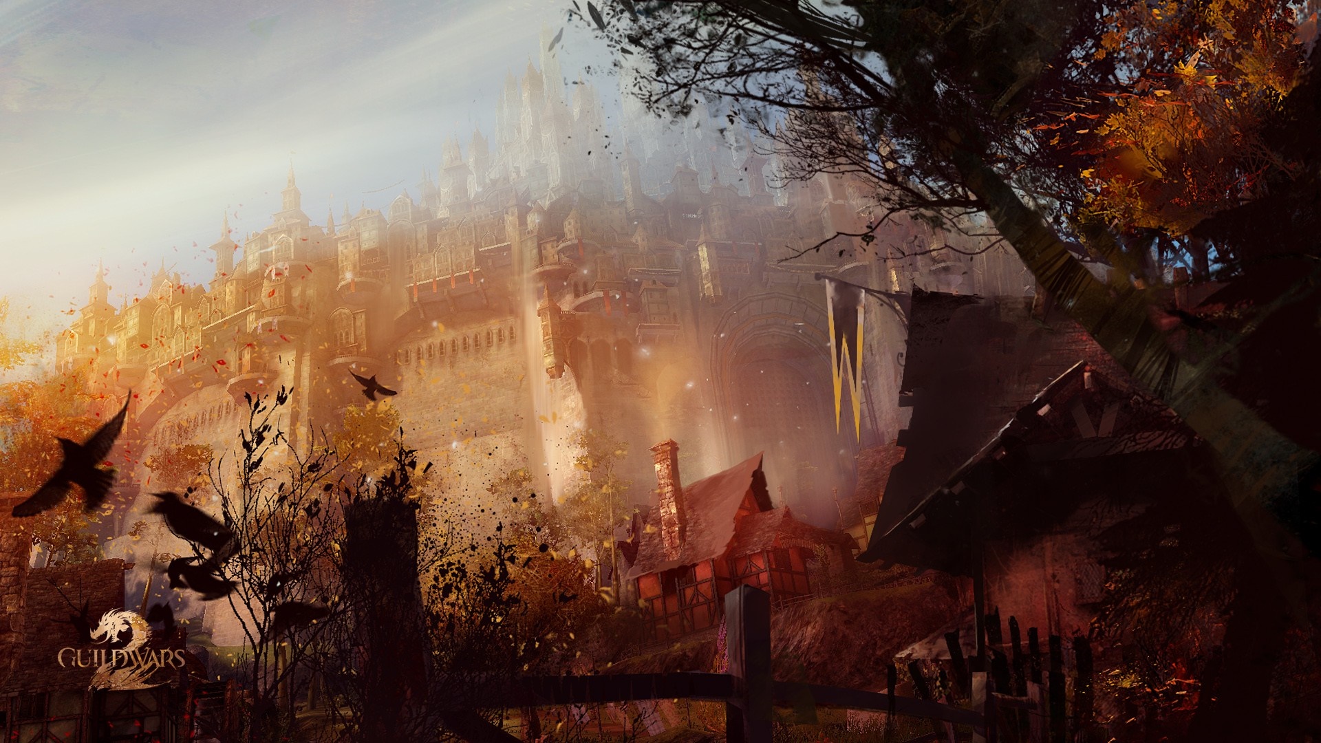 Guild Wars 2 Divinity's Reach in Autumn HD Wallpaper