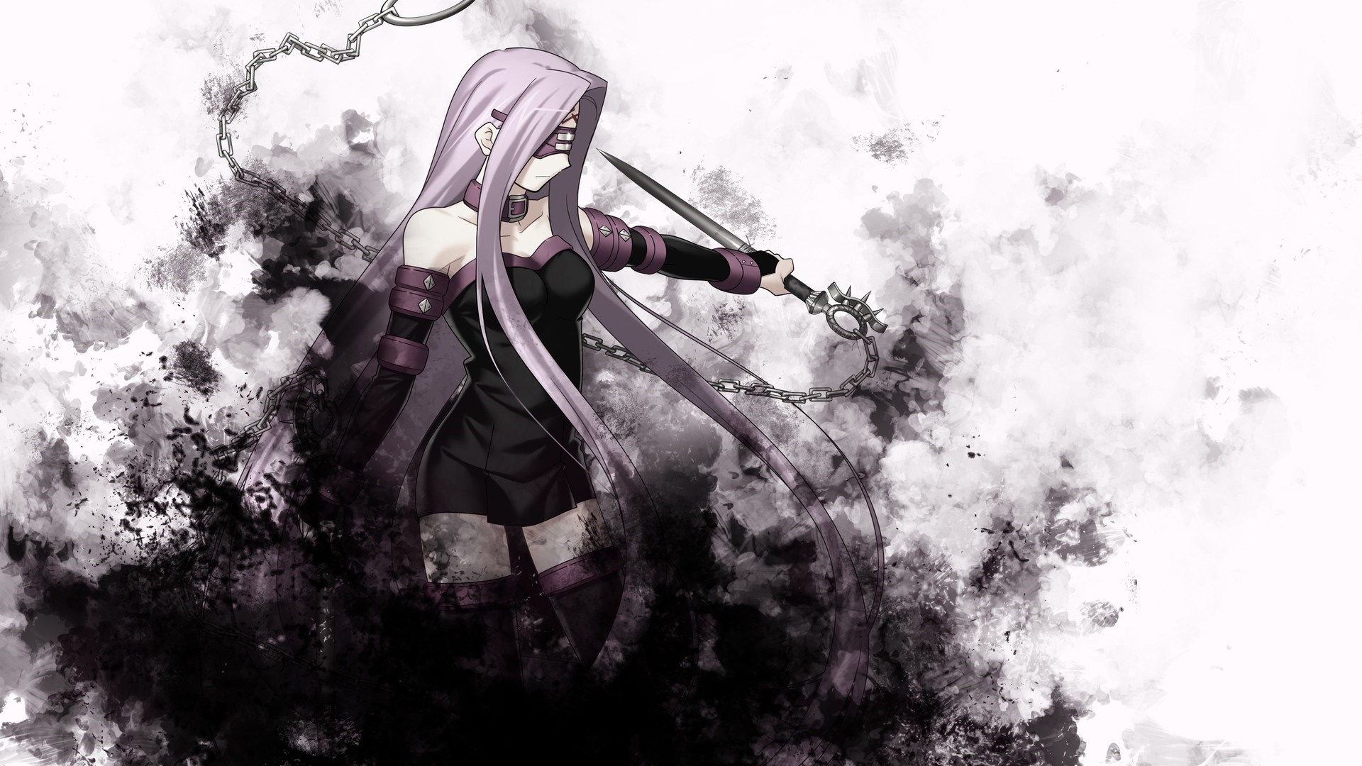 Rider from Fate Series with a chain whip HD Wallpaper