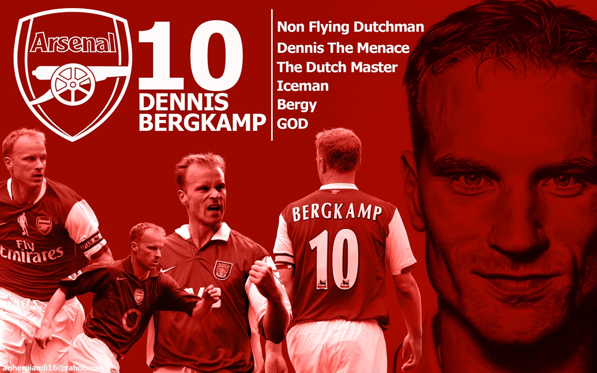 Dennis Bergkamp Arsenal FC Footballer HD Wallpaper