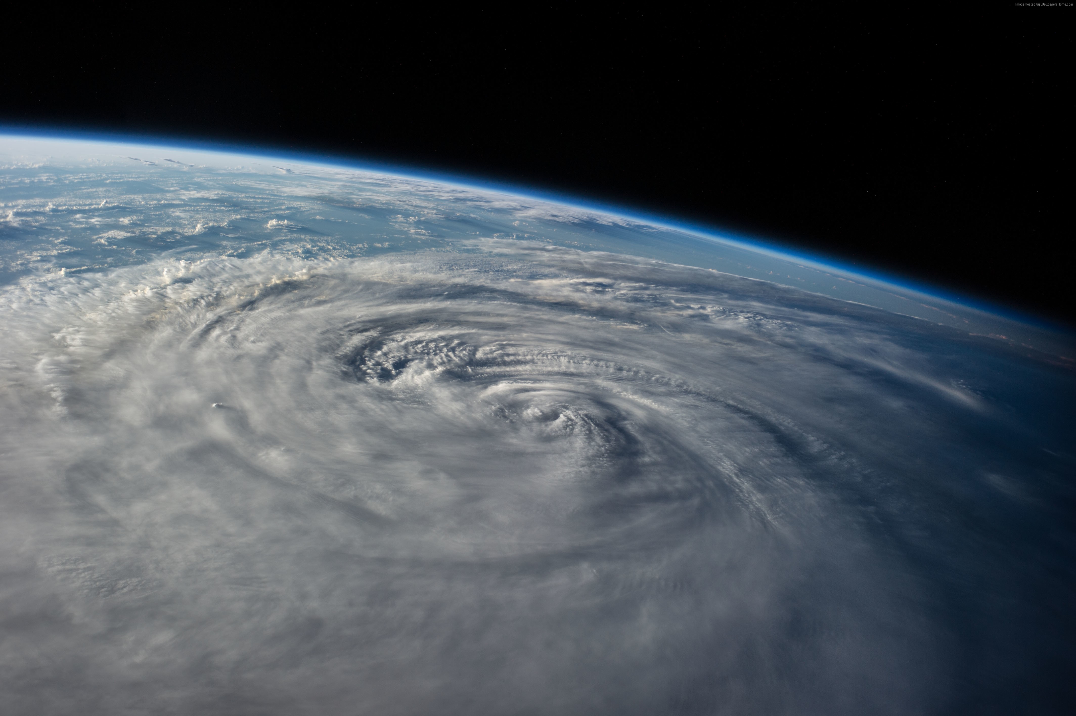 Hurricane over Earth from space HD Wallpaper