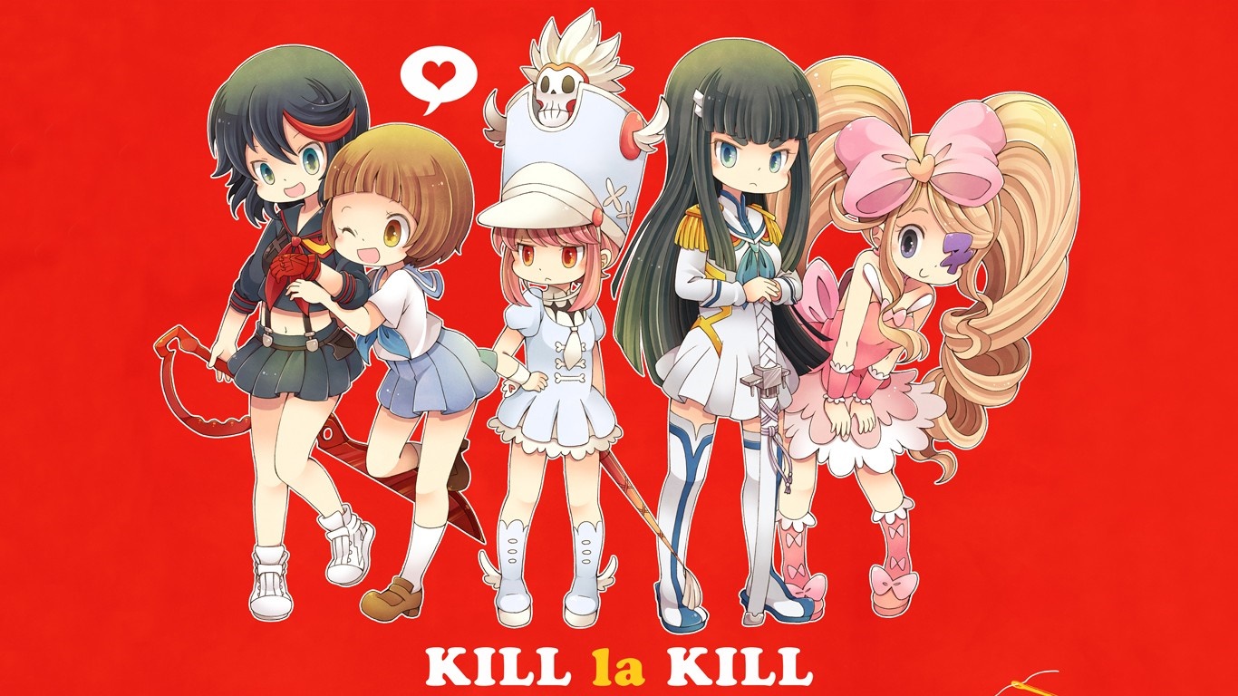 Kill la Kill characters illustration HD Wallpaper