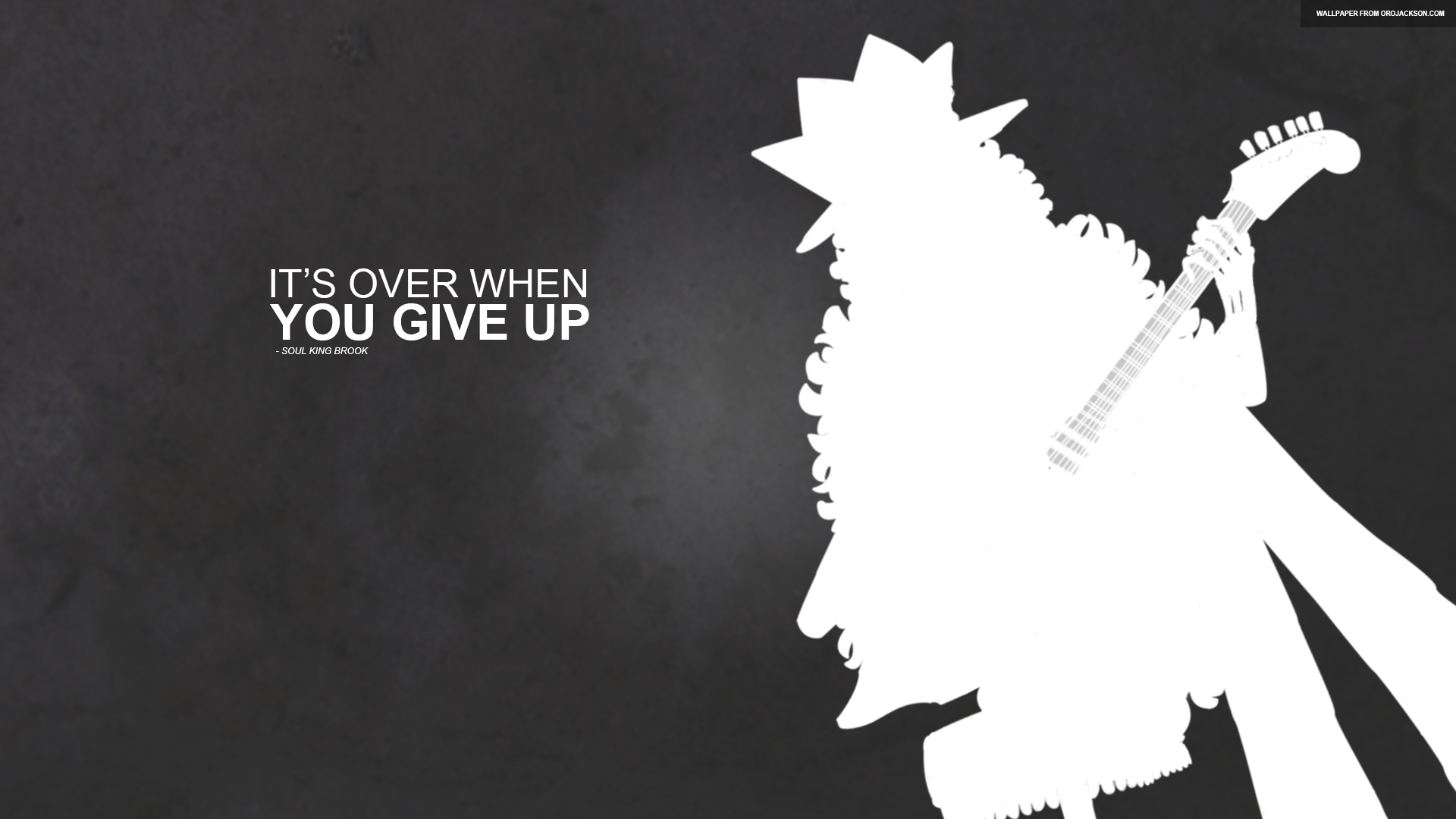 Brook from One Piece with quote HD Wallpaper