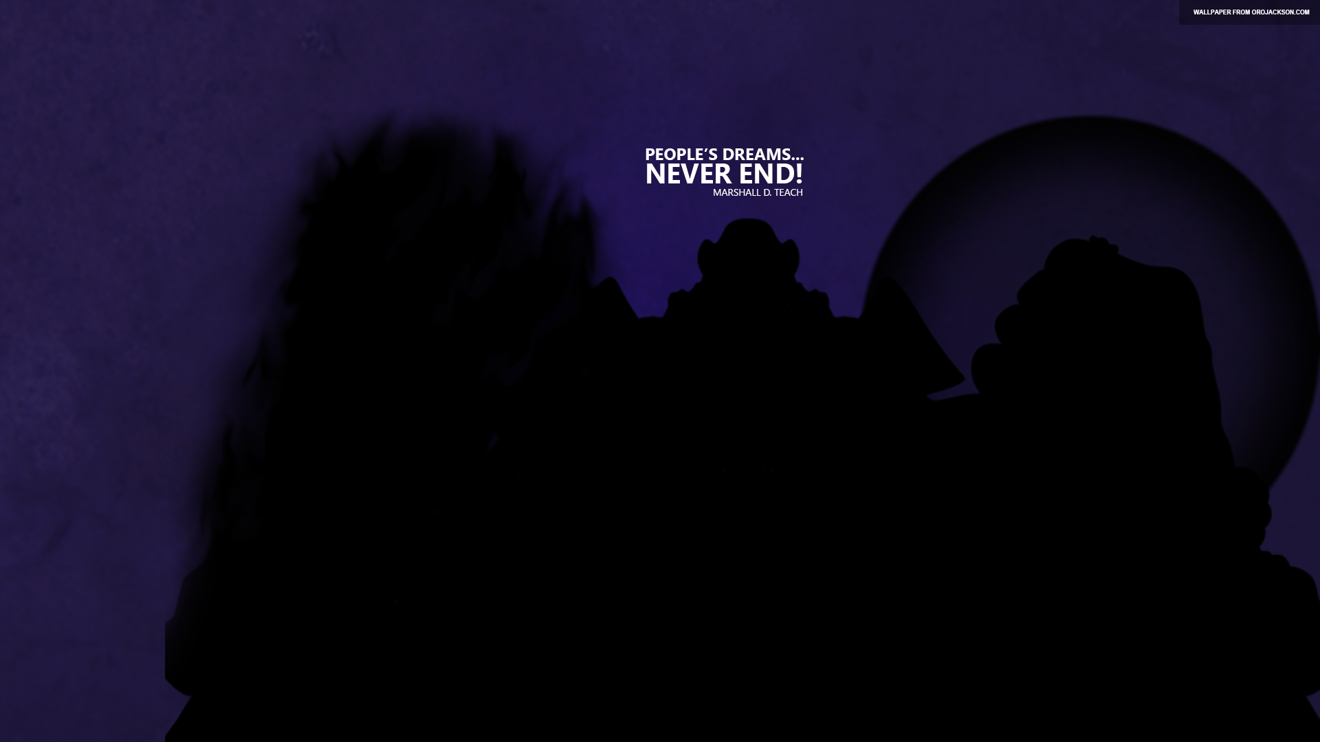 Marshall D. Teach from One Piece silhouette quote HD Wallpaper