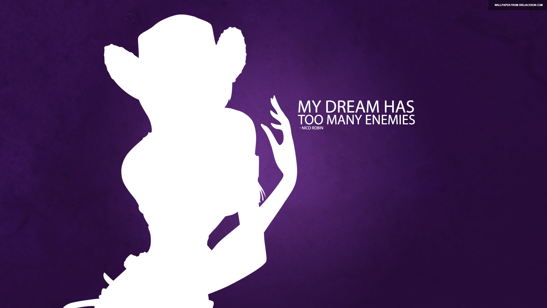 Nico Robin from One Piece with quote HD Wallpaper