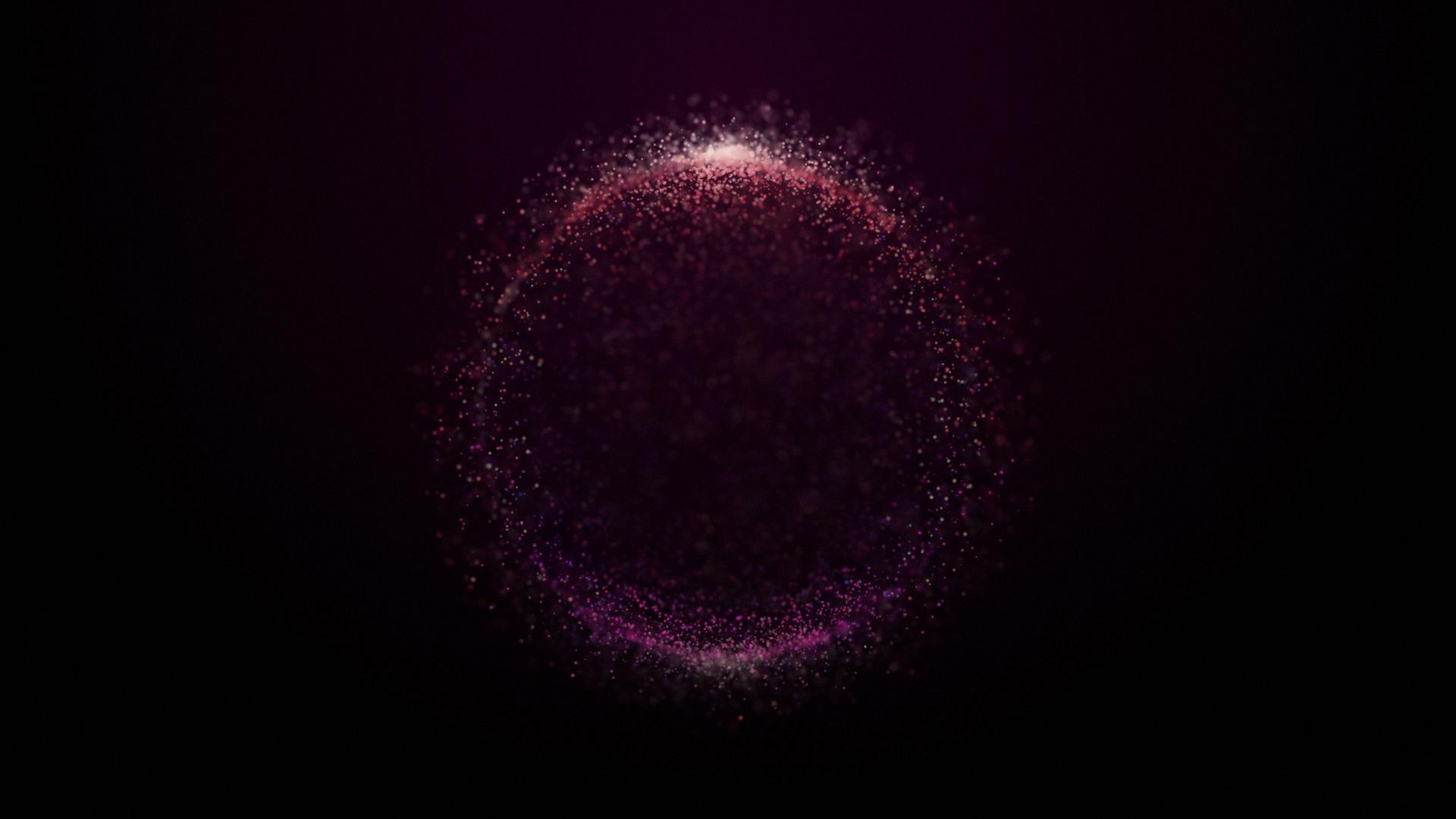 Abstract sphere of glowing particles HD Wallpaper