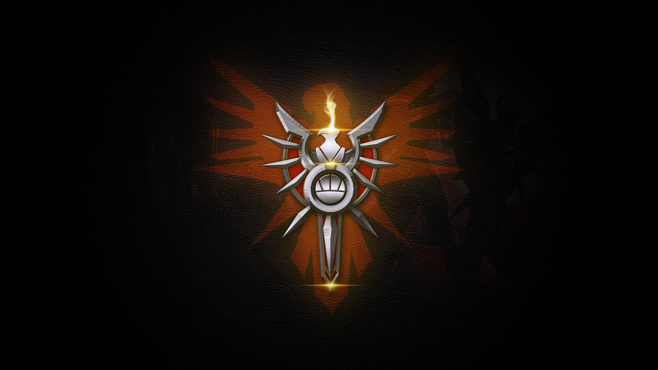 League of Legends emblem with flame and sword HD Wallpaper