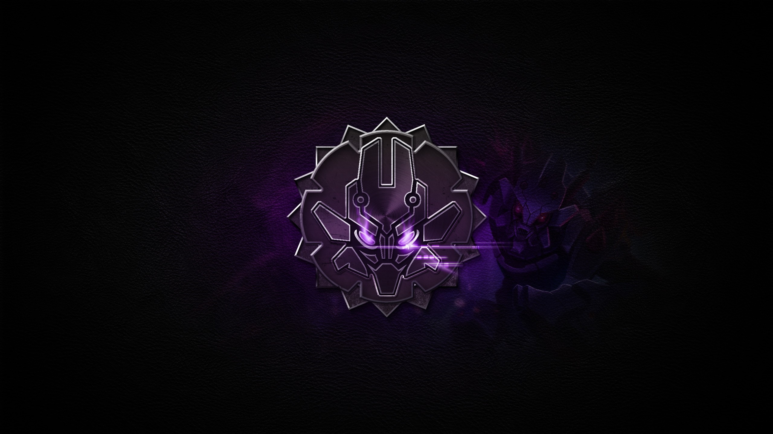 League of Legends emblem with purple glow and shadowy figure HD Wallpaper