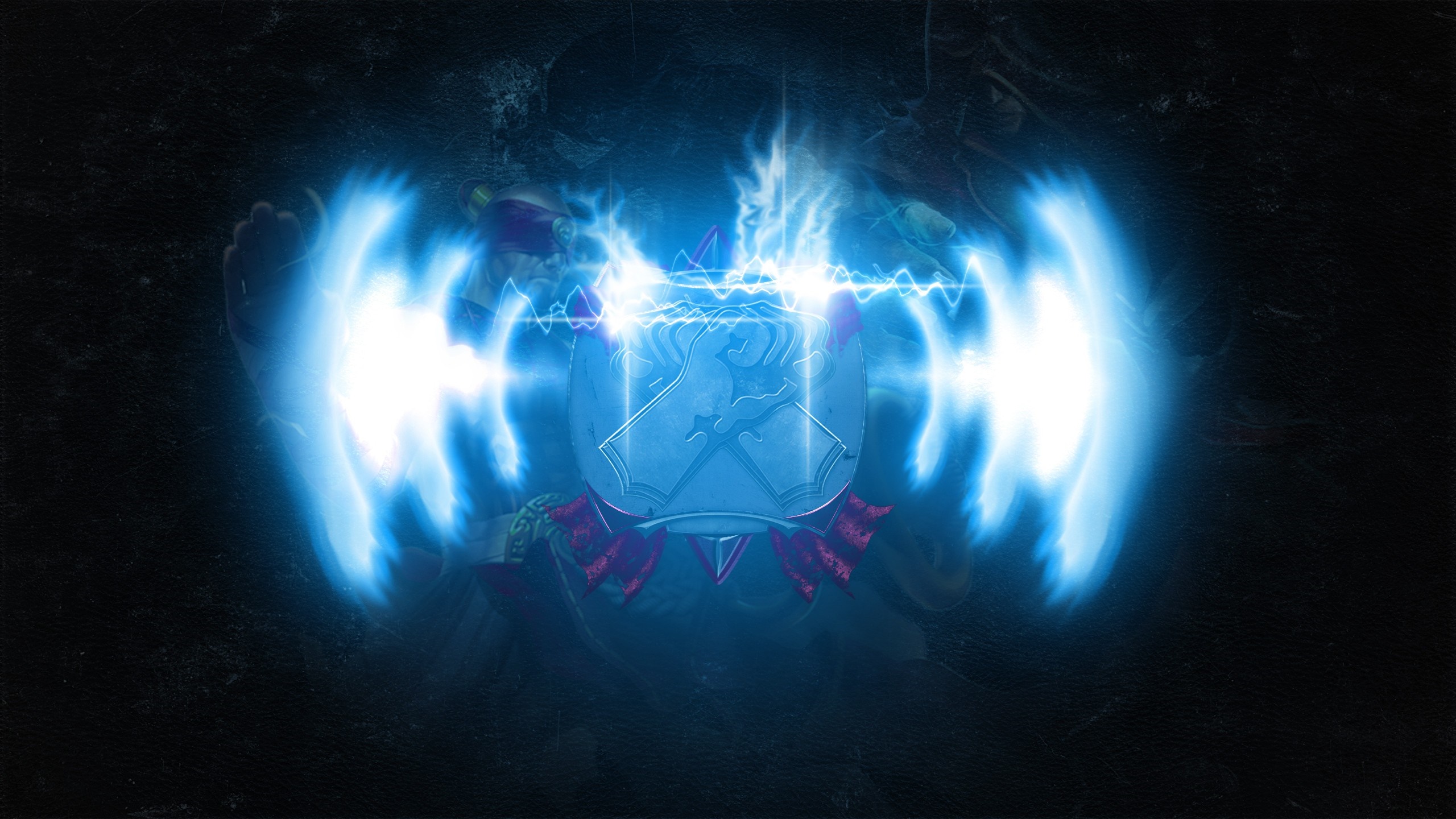 Lee Sin from League of Legends with blue energy HD Wallpaper