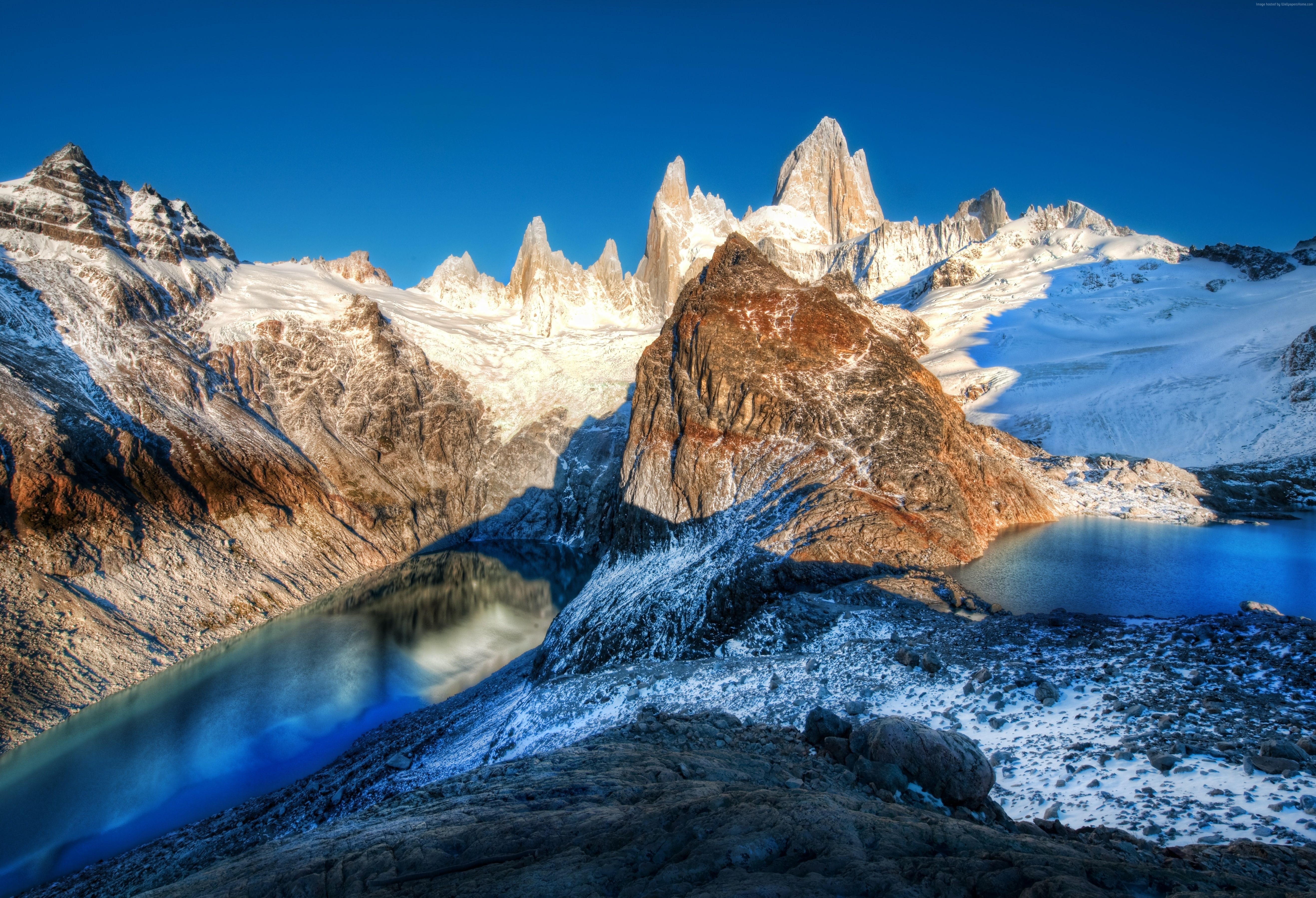 Argentina, travel, tourism, Andes, 4k, lake, 5k wallpaper, mountain HD Wallpaper