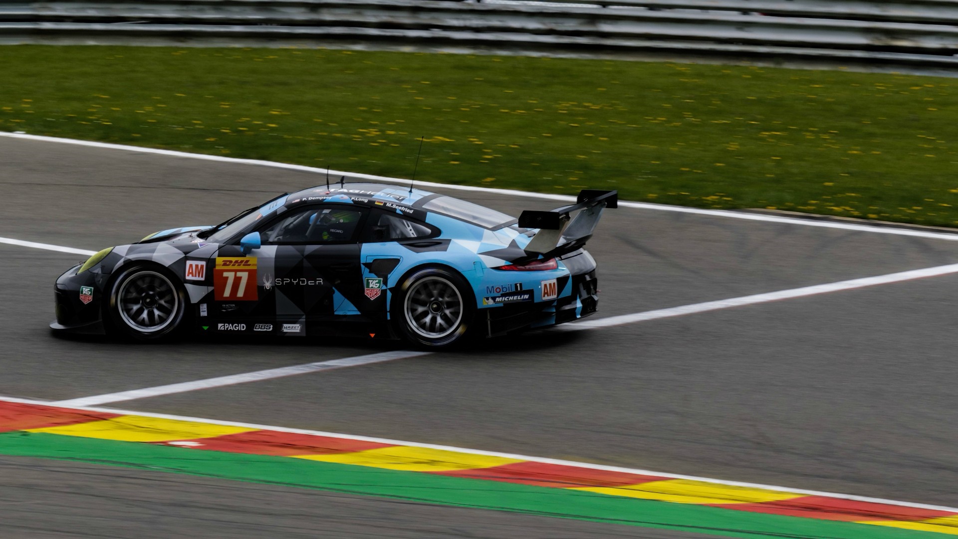 Porsche 77 Race Car on Track HD Wallpaper