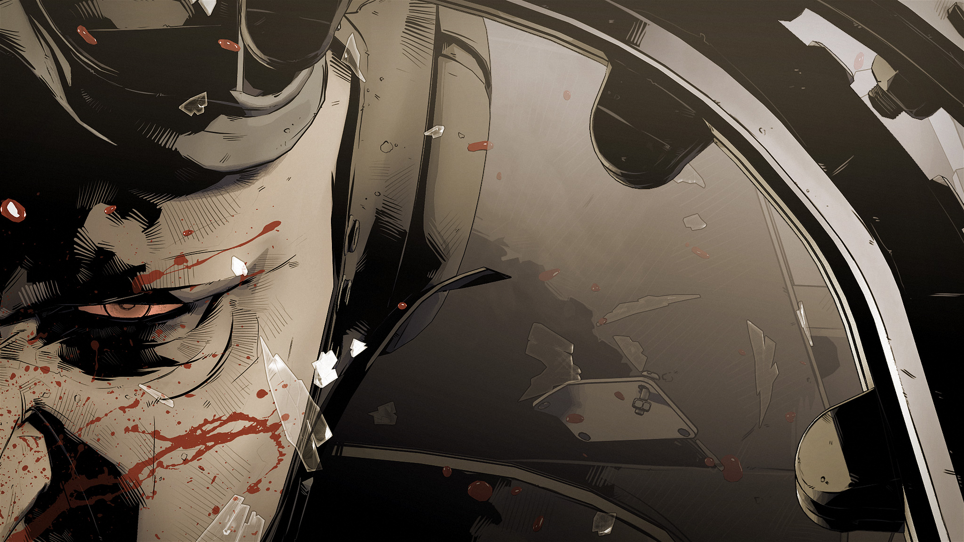 Paths of Hate character with broken glass HD Wallpaper