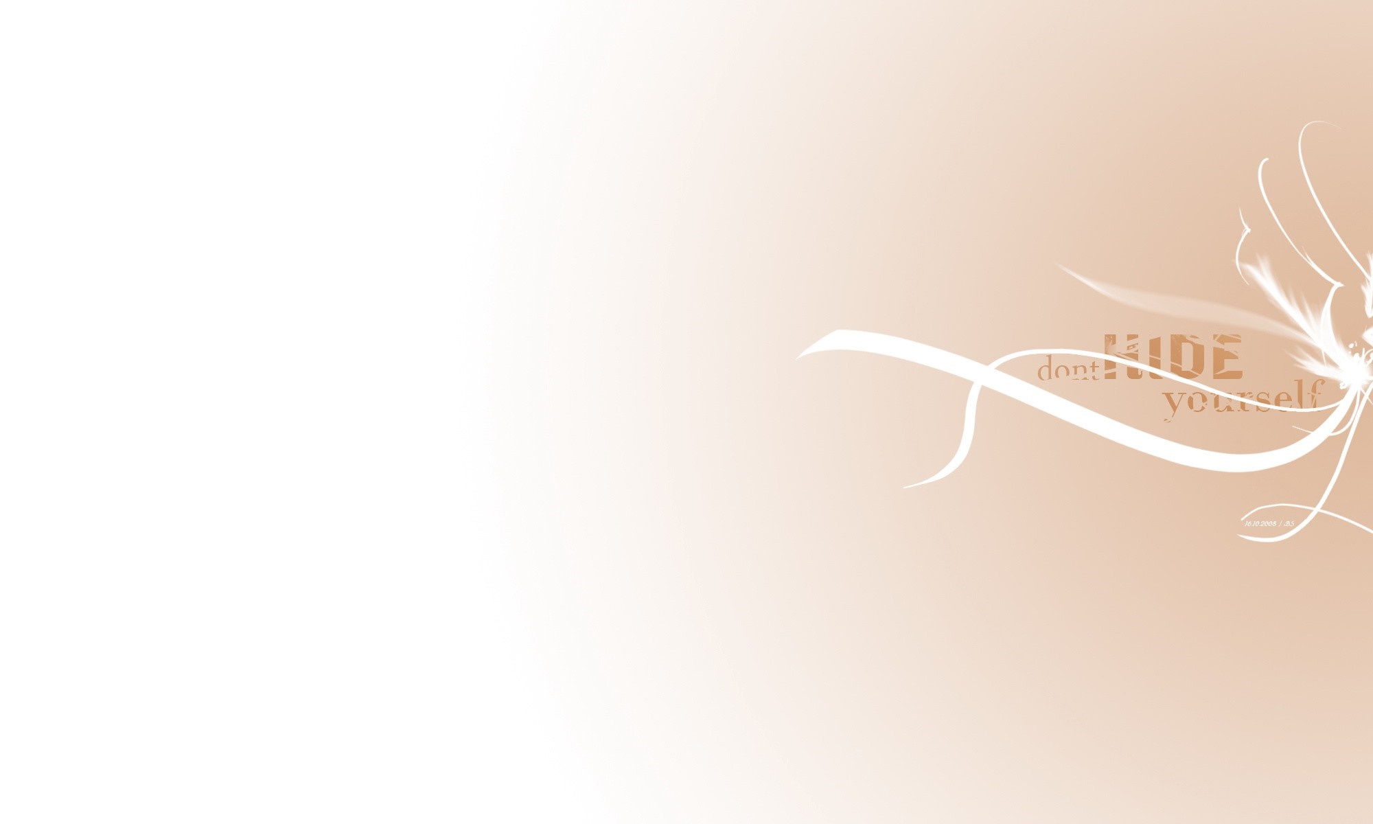 Abstract design with text 'dont HIDE yourself' HD Wallpaper
