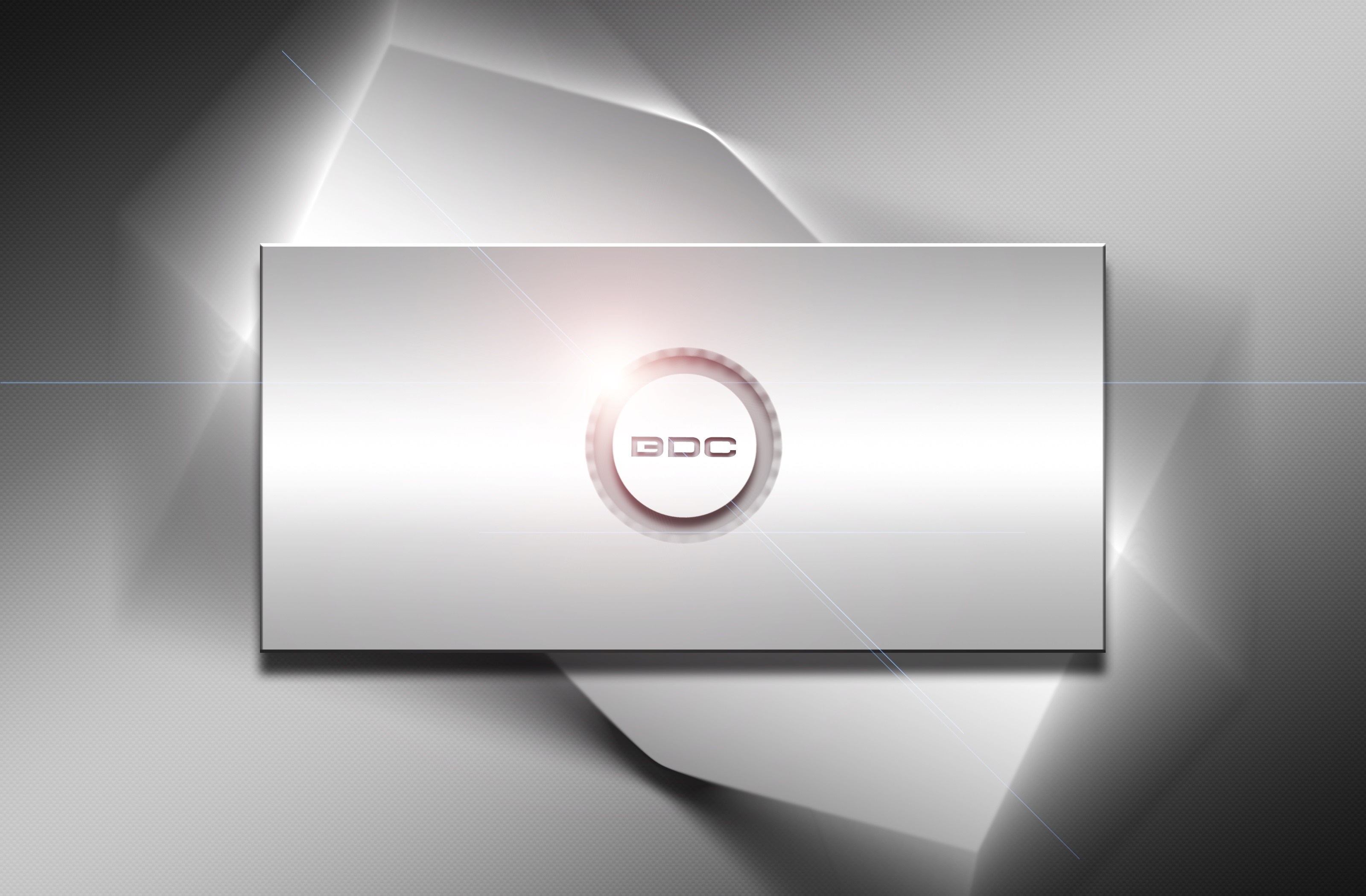BDC logo on a metallic rectangle HD Wallpaper