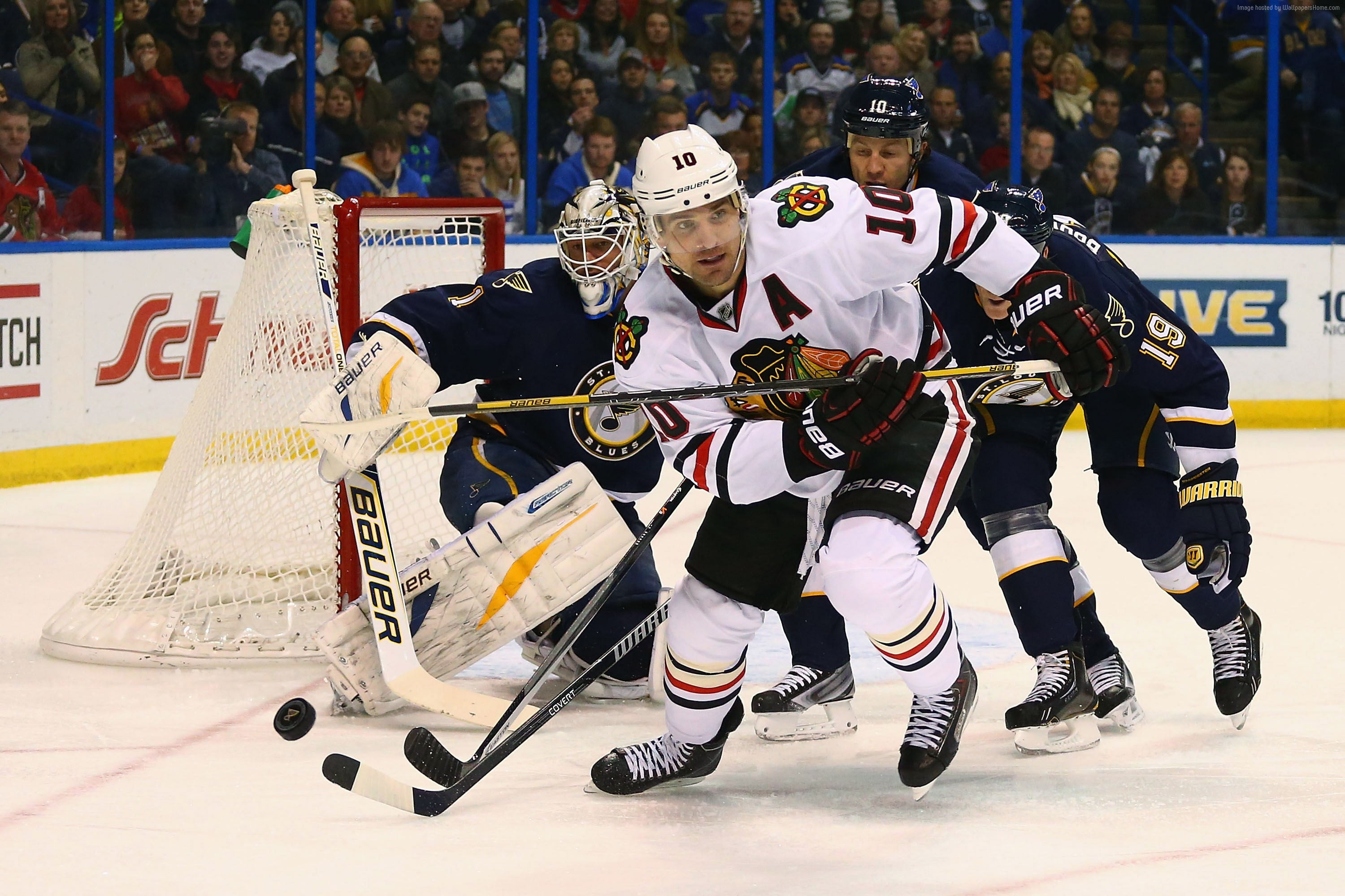 Hockey Players in Action Near Goal HD Wallpaper