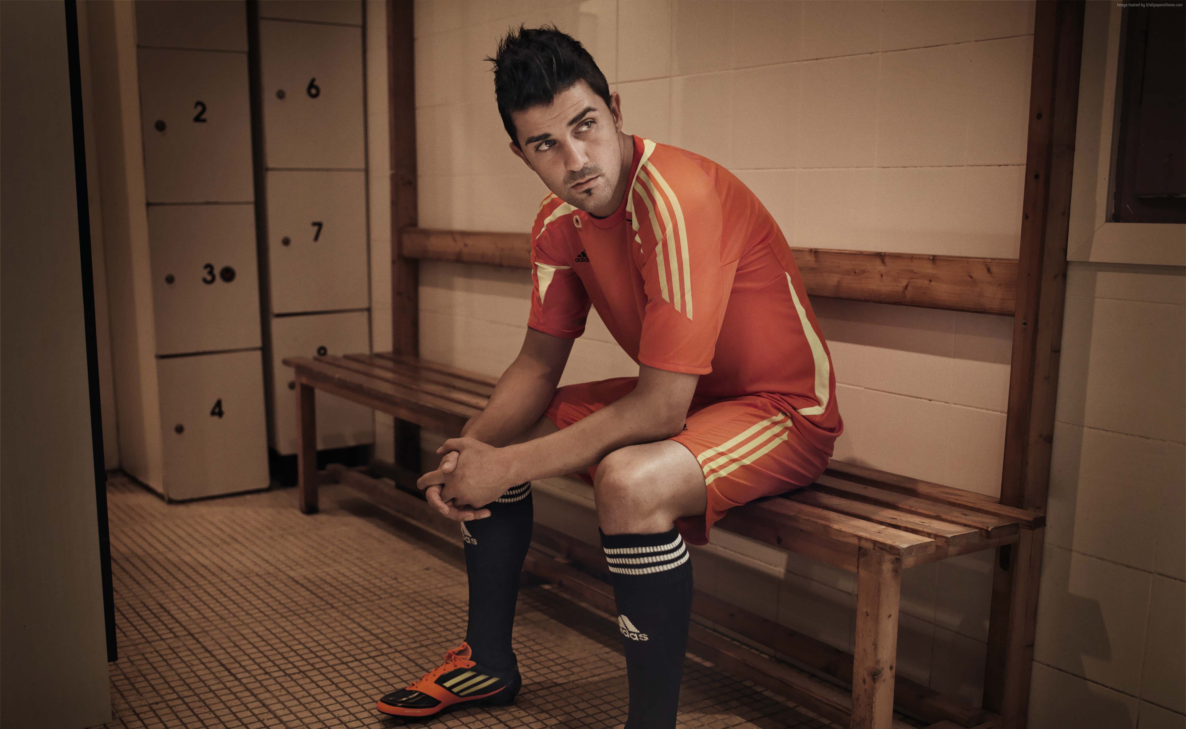 David Villa in a locker room HD Wallpaper