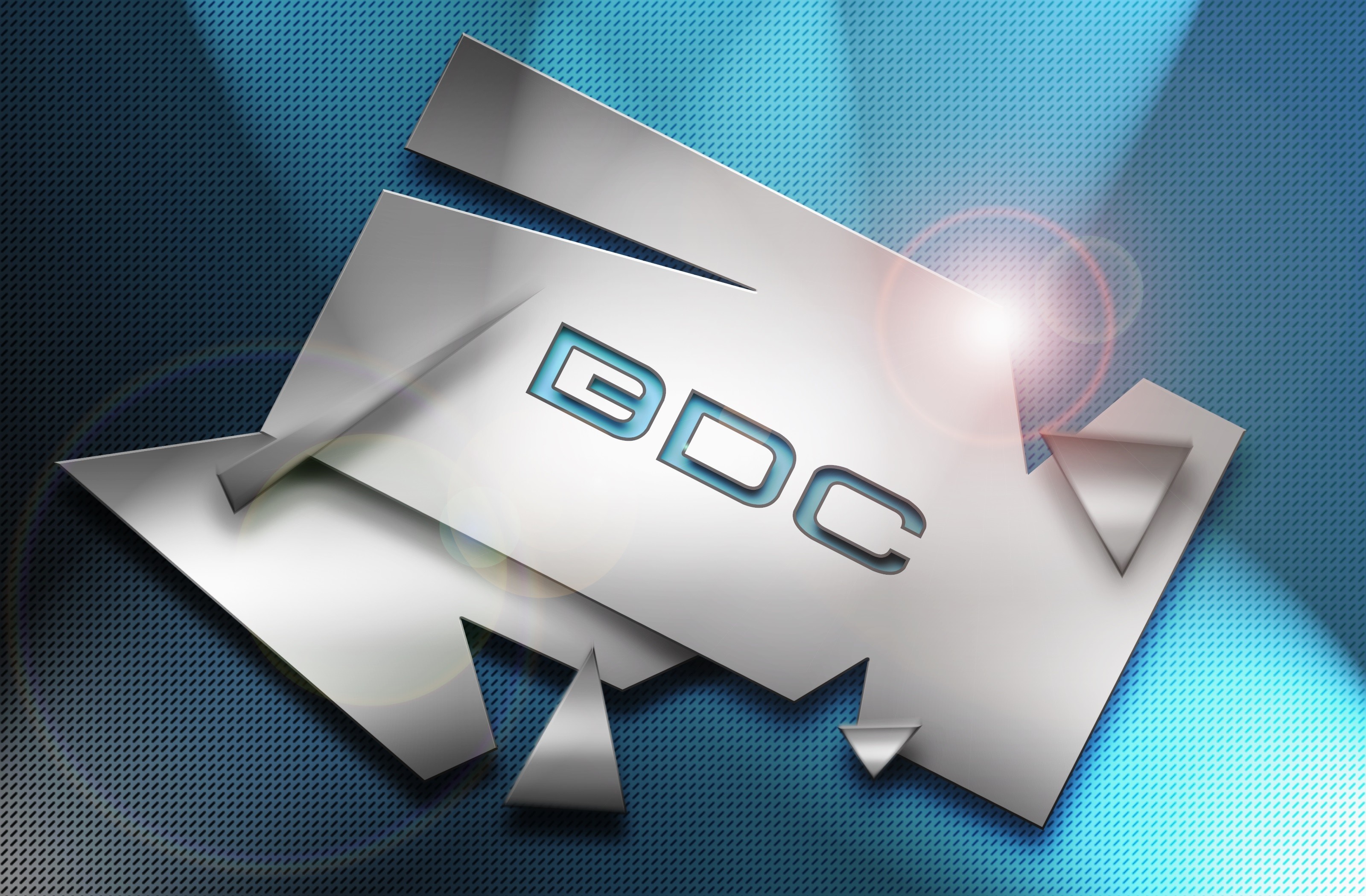 BDC logo on a blue textured background HD Wallpaper