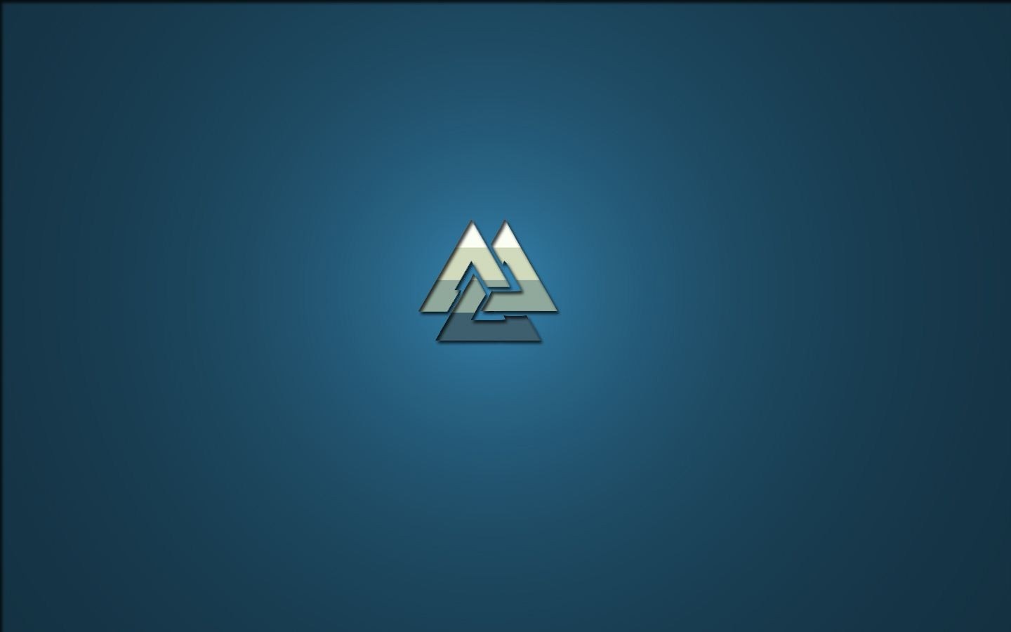 Minimalist logo with interlocking triangles HD Wallpaper
