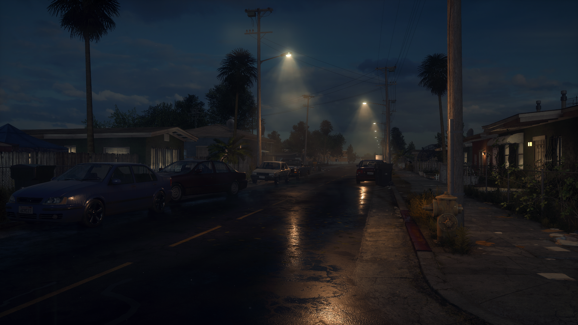 Battlefield Hardline screenshot of a street at night HD Wallpaper