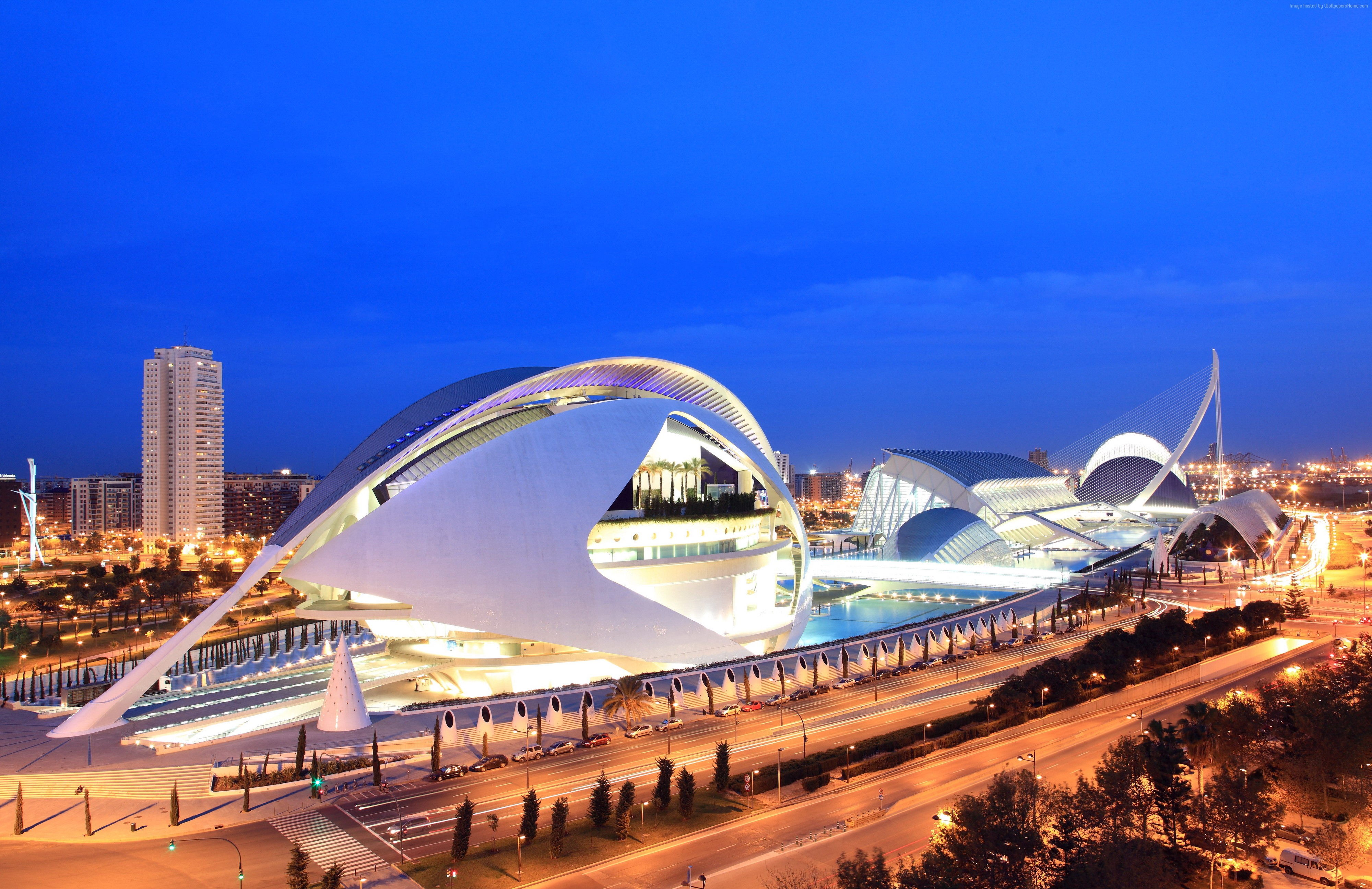 City of Arts and Sciences, Valencia, Spain HD Wallpaper
