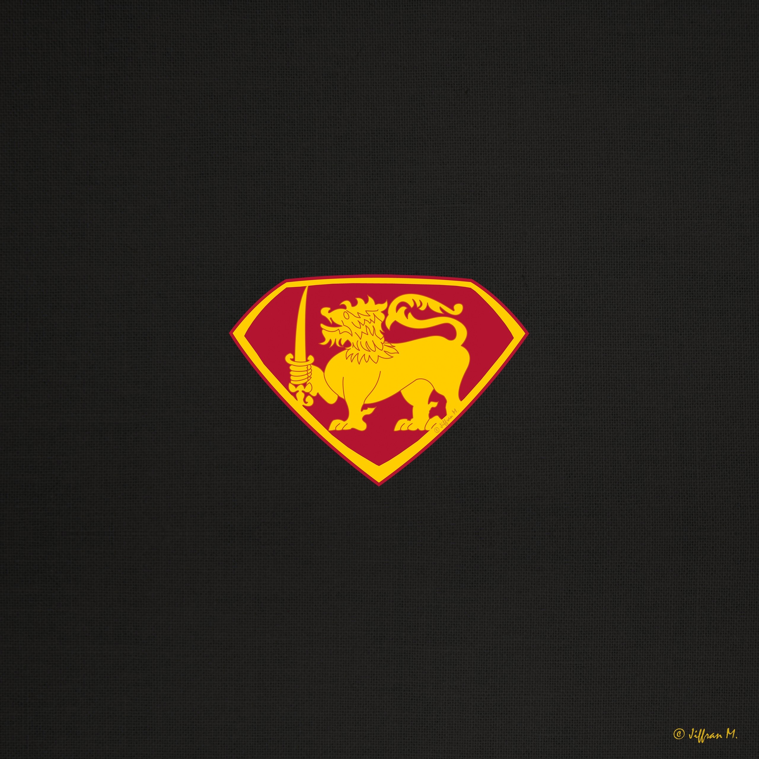 Sri Lanka Lion logo on a dark background HD Wallpaper