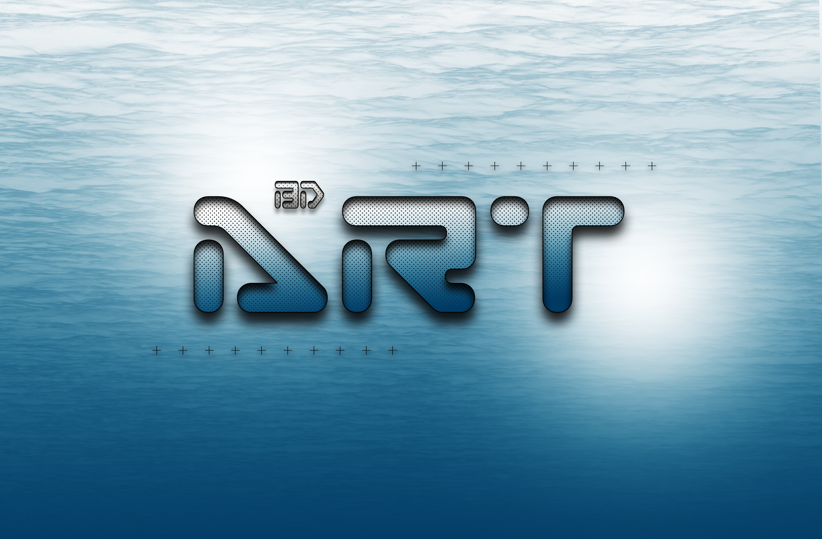 3D ART text logo on water background HD Wallpaper