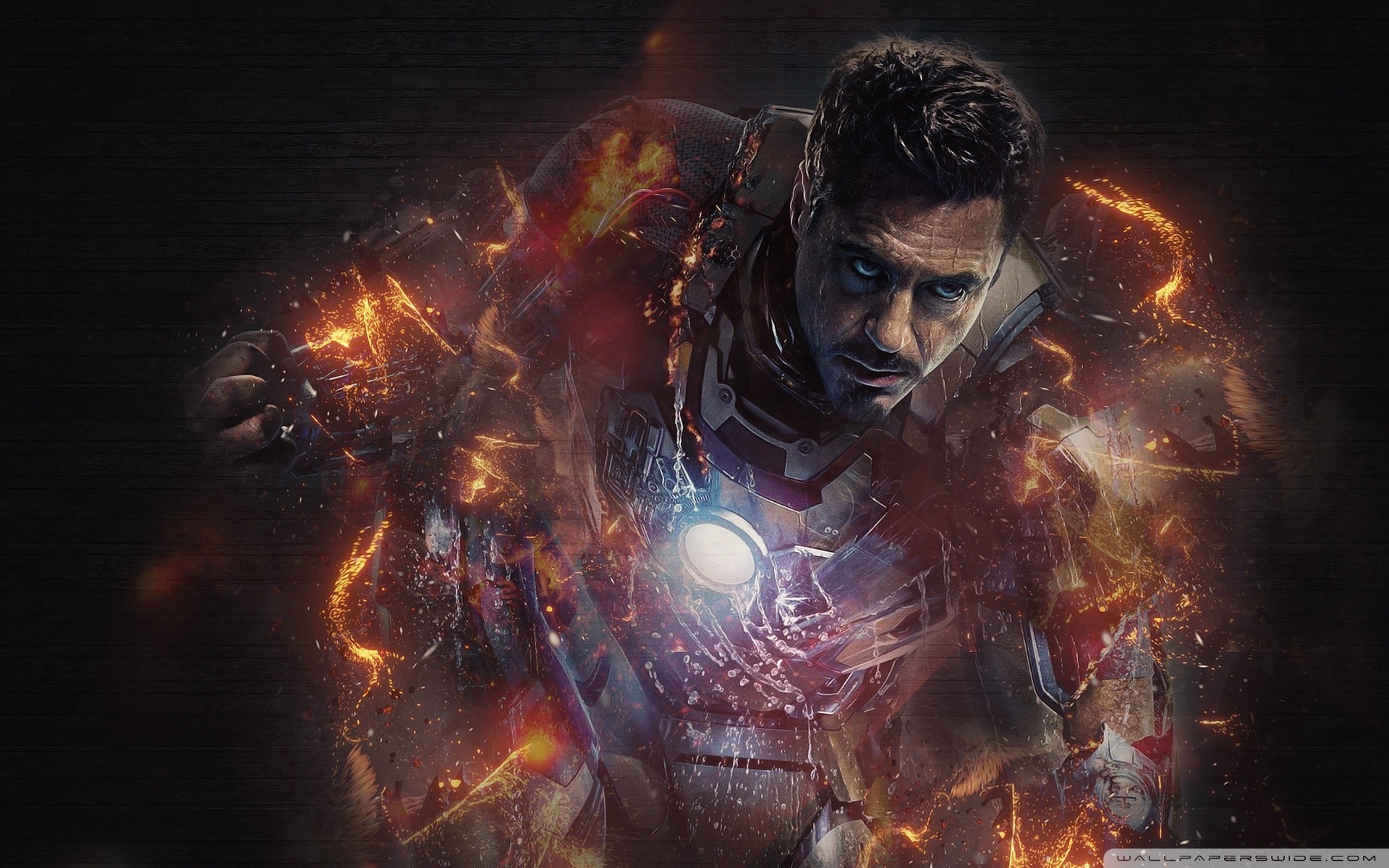 Iron Man from The Avengers with special effects HD Wallpaper
