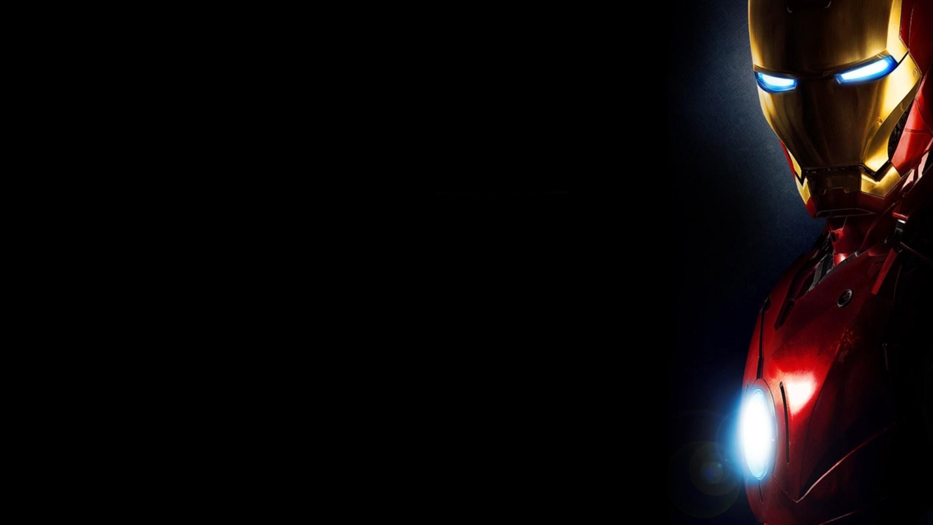 Iron Man suit with glowing eyes and chest HD Wallpaper