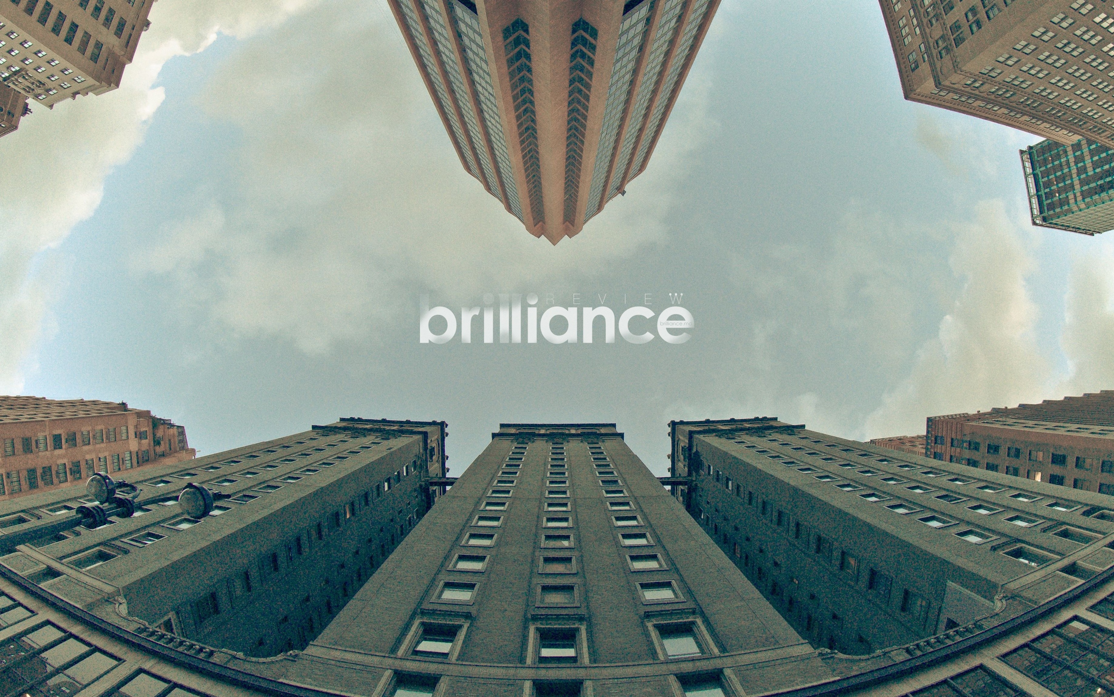Brilliance Review cityscape with skyscrapers HD Wallpaper
