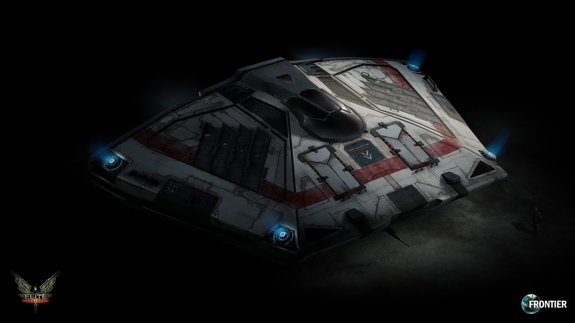 Elite Dangerous ship in darkness HD Wallpaper