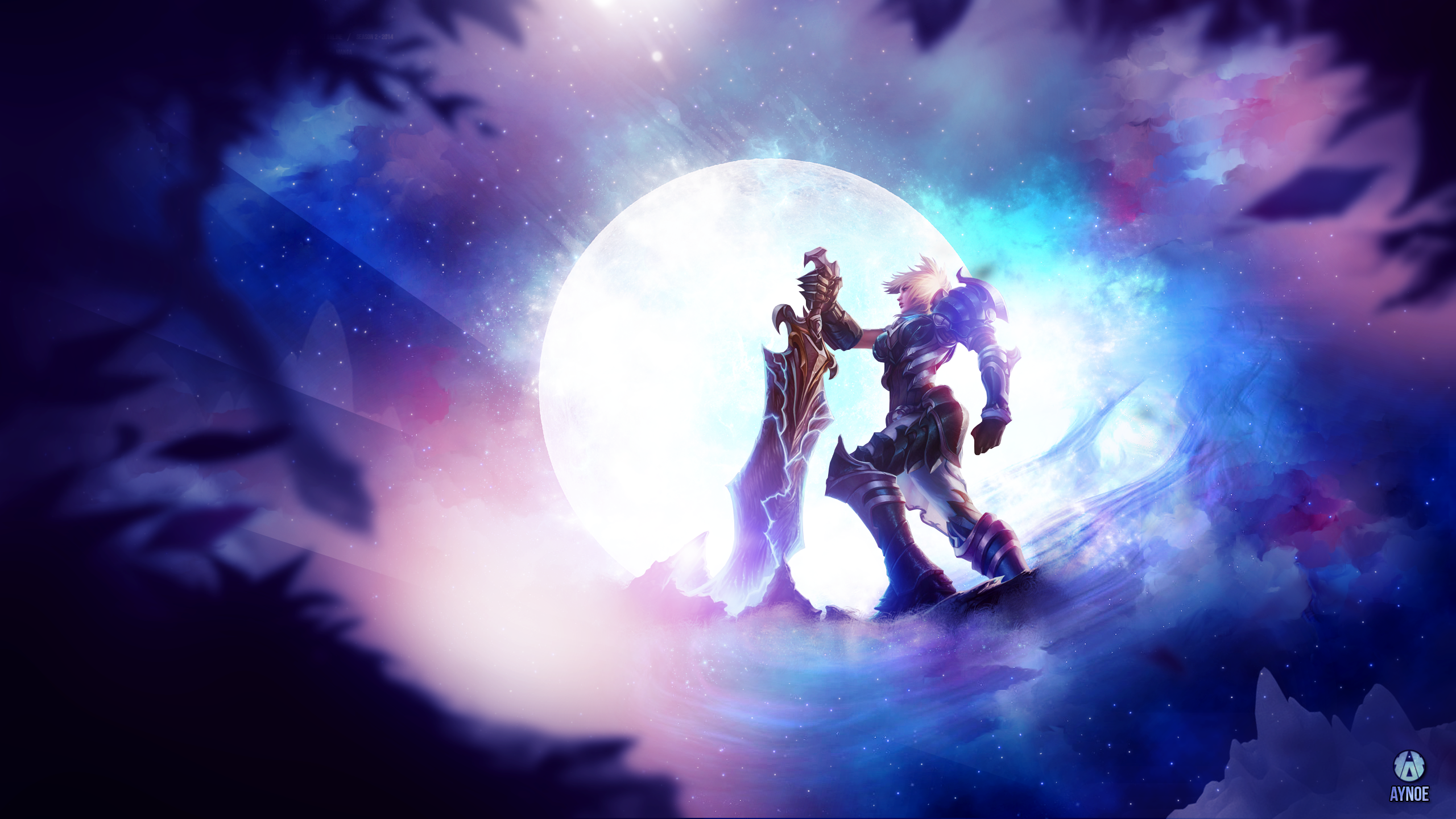 Riven from League of Legends in outer space HD Wallpaper